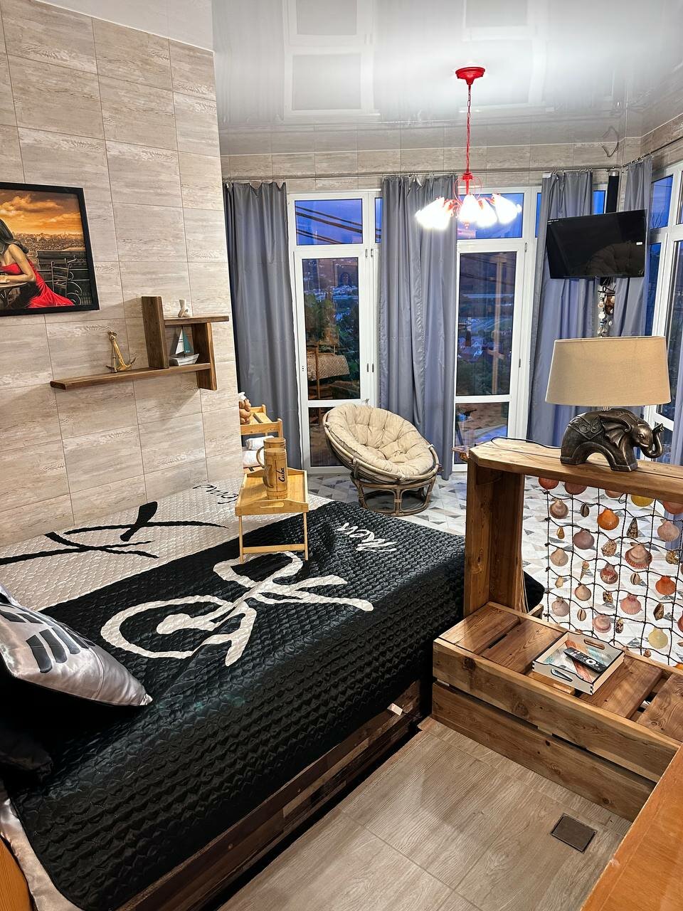 Двухместный улучшенный номер с двухспальной кроватью и сауной