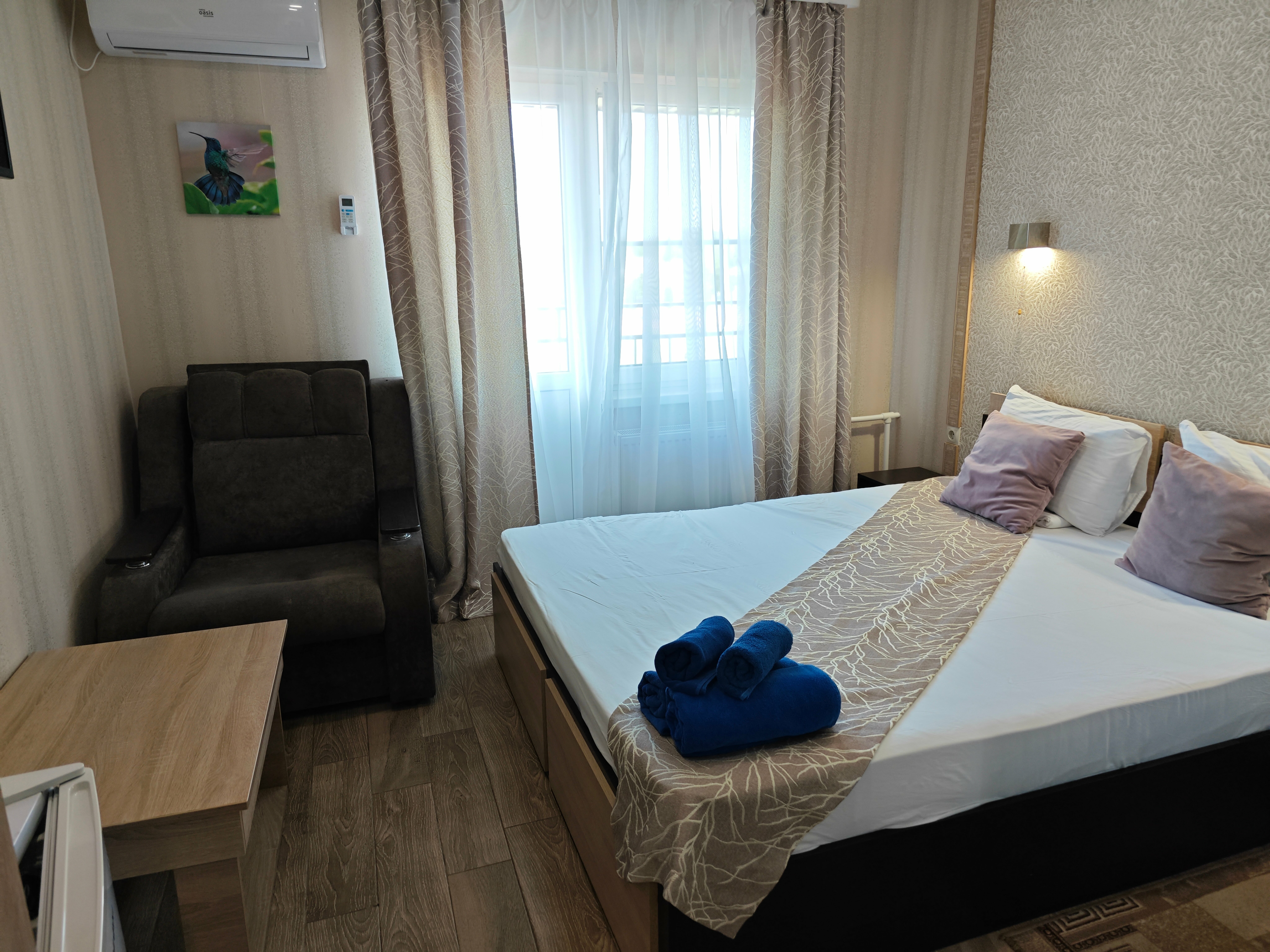 Двухместный номер с 1 кроватью и балконом