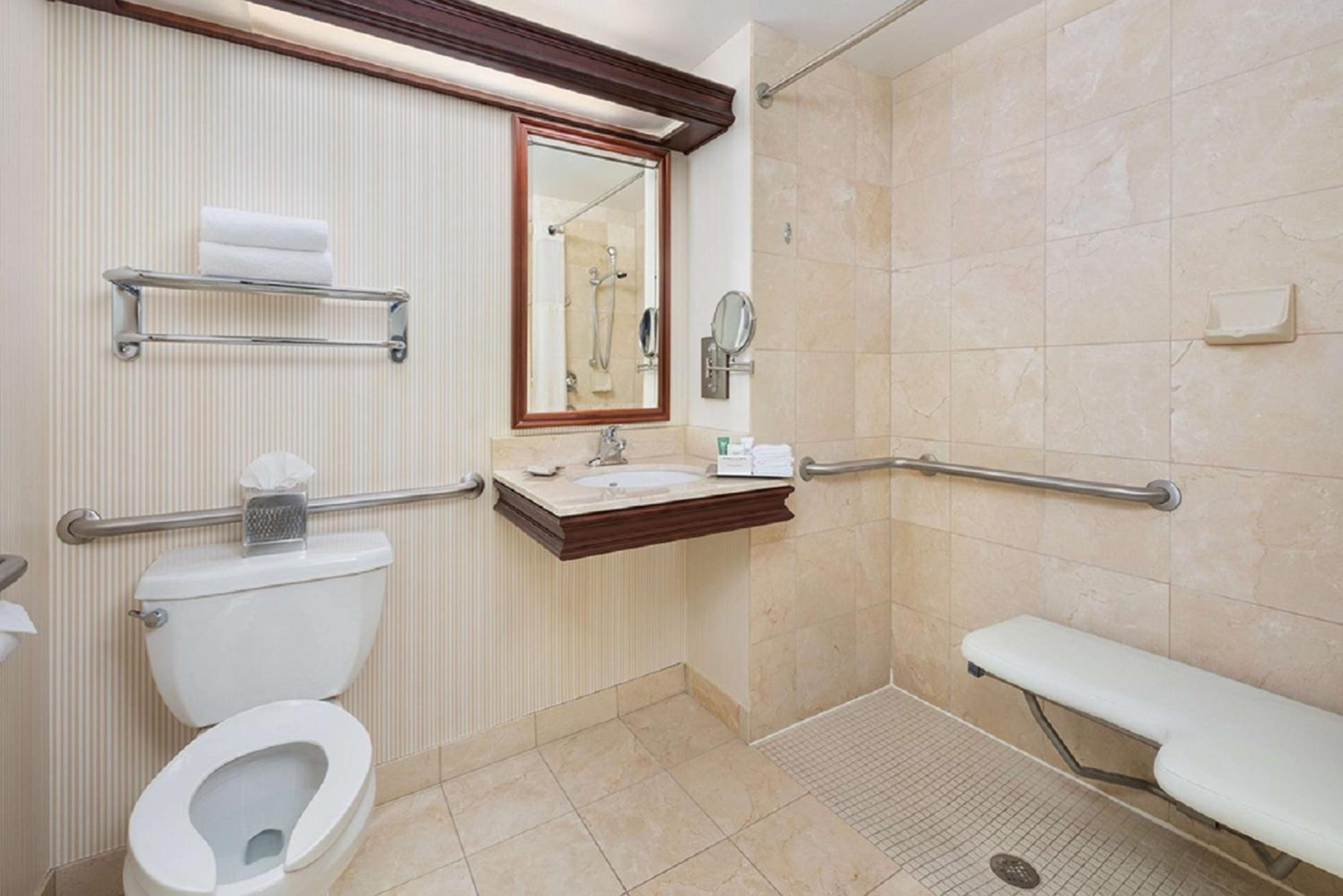 Double Room Two Double Beds and Roll-in Shower - Mobility Access