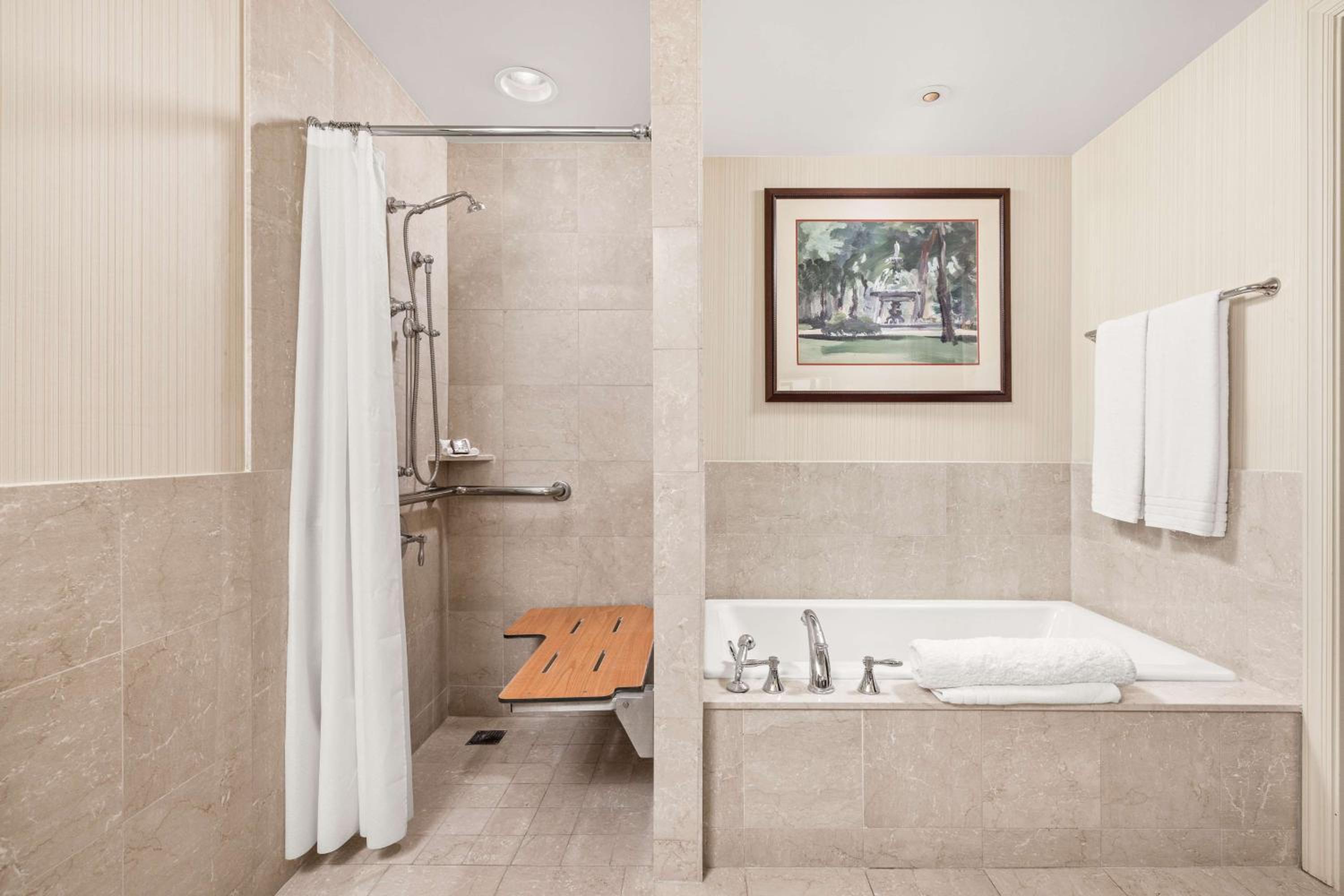 Deluxe Double Room with Two Double Beds and Roll-in Shower - Mobility Access