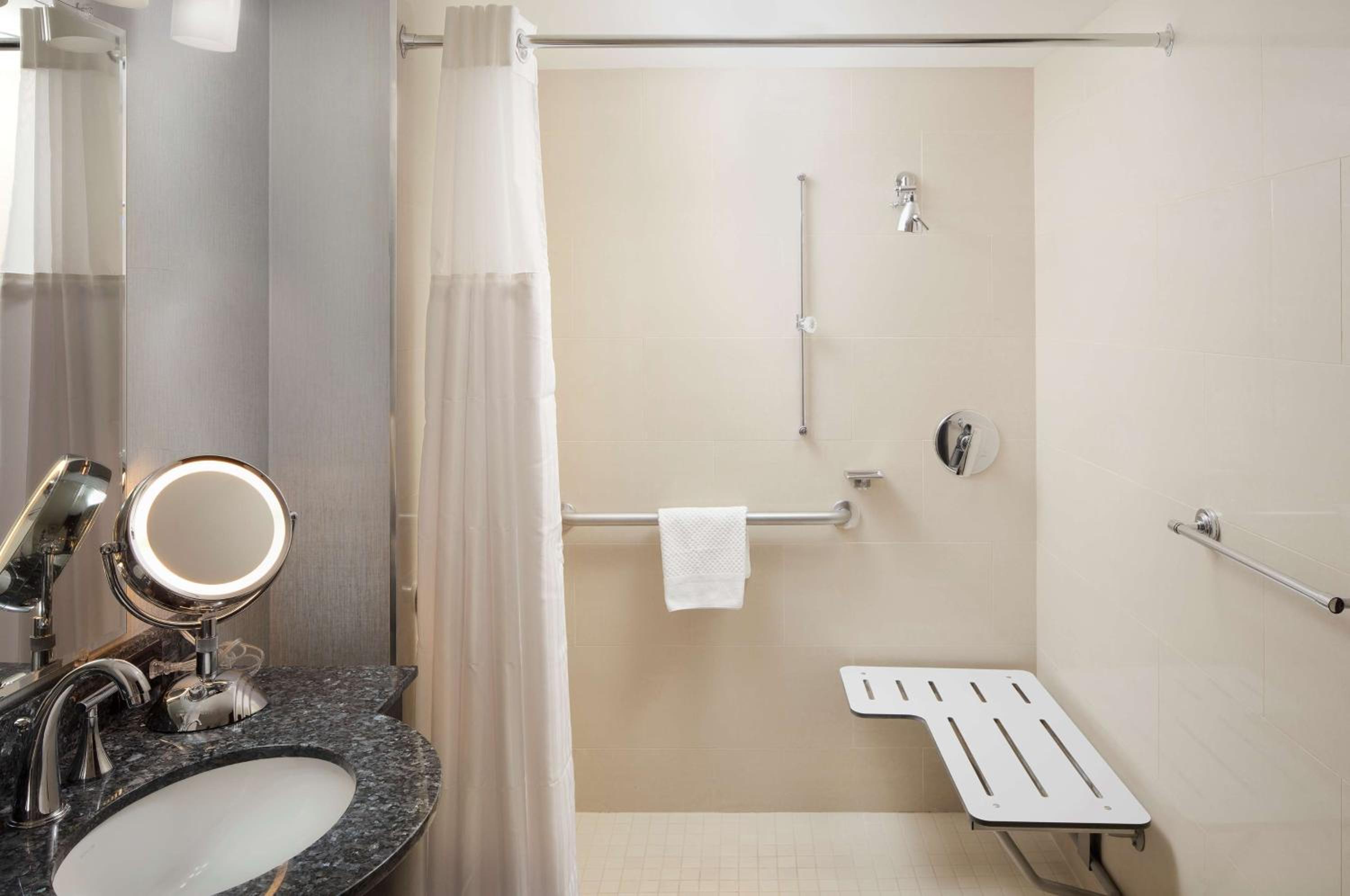 Double Room with Two Double Beds and Roll-in Shower - Mobility Access