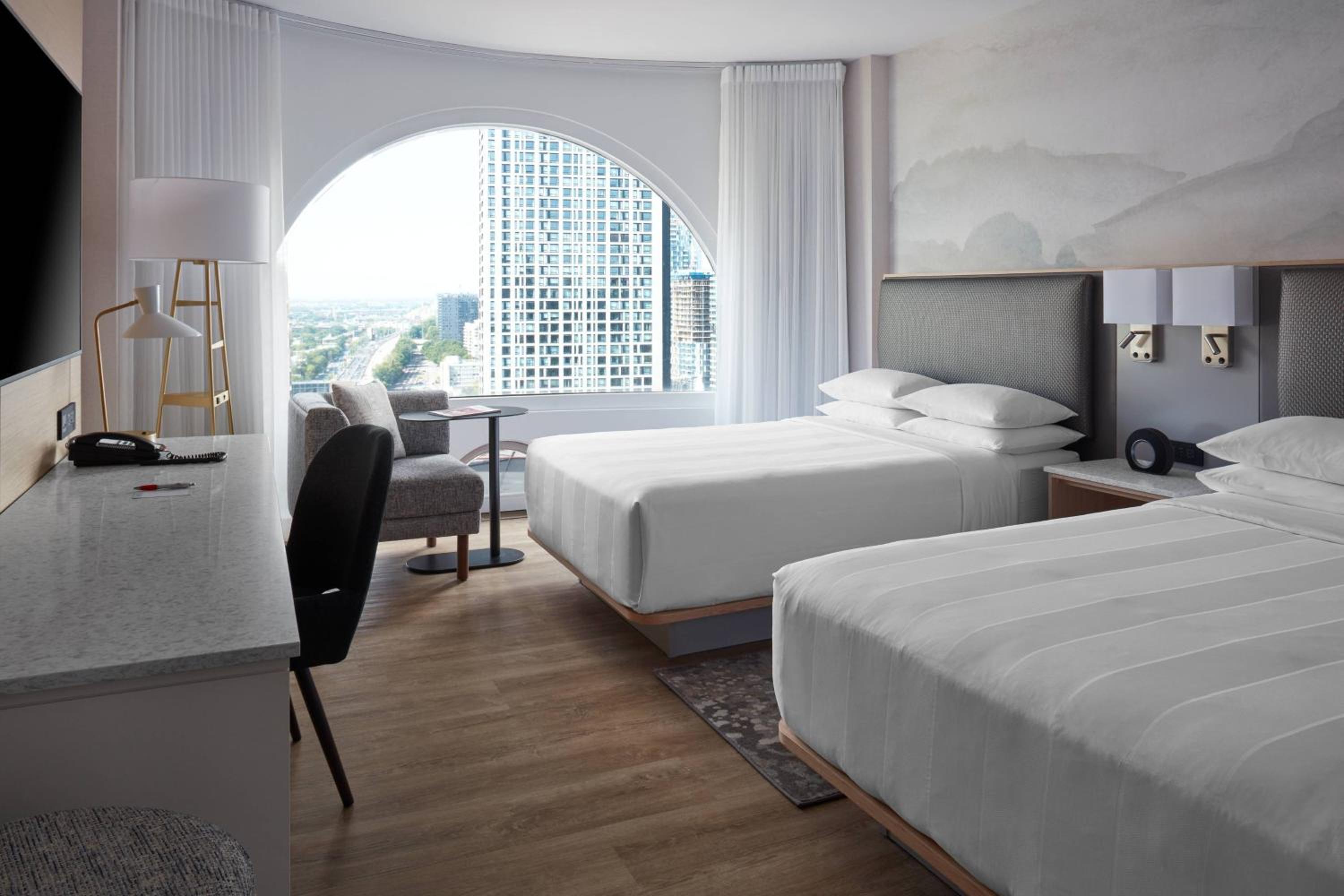 Guest Room with Two Double Beds - City View