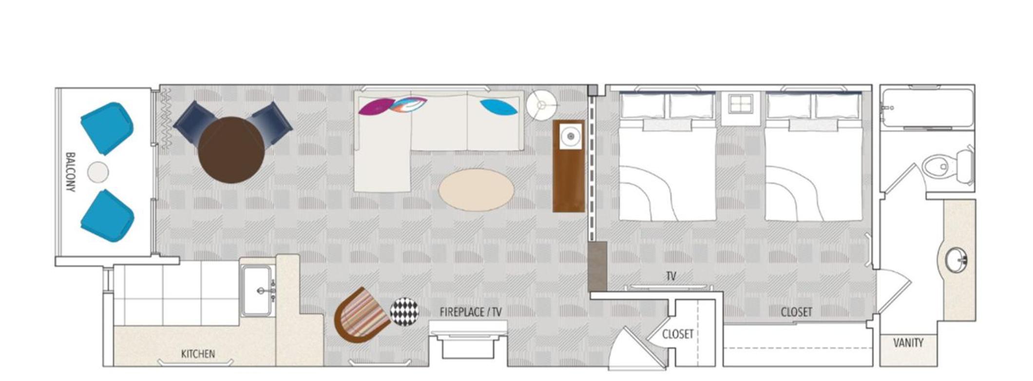 Premier 2 Queens Suite with Balcony