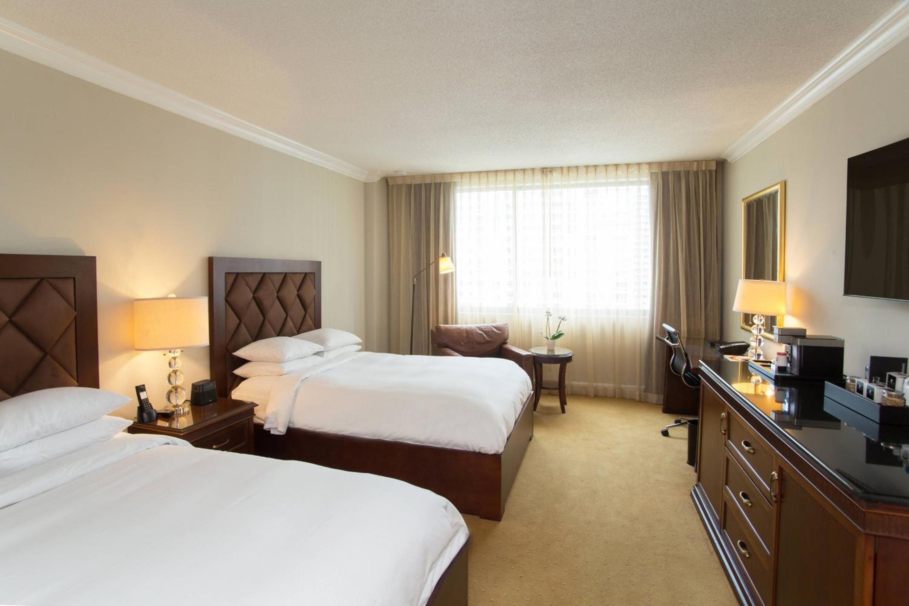 Concierge Level Guest Room with Two Double Beds and City View