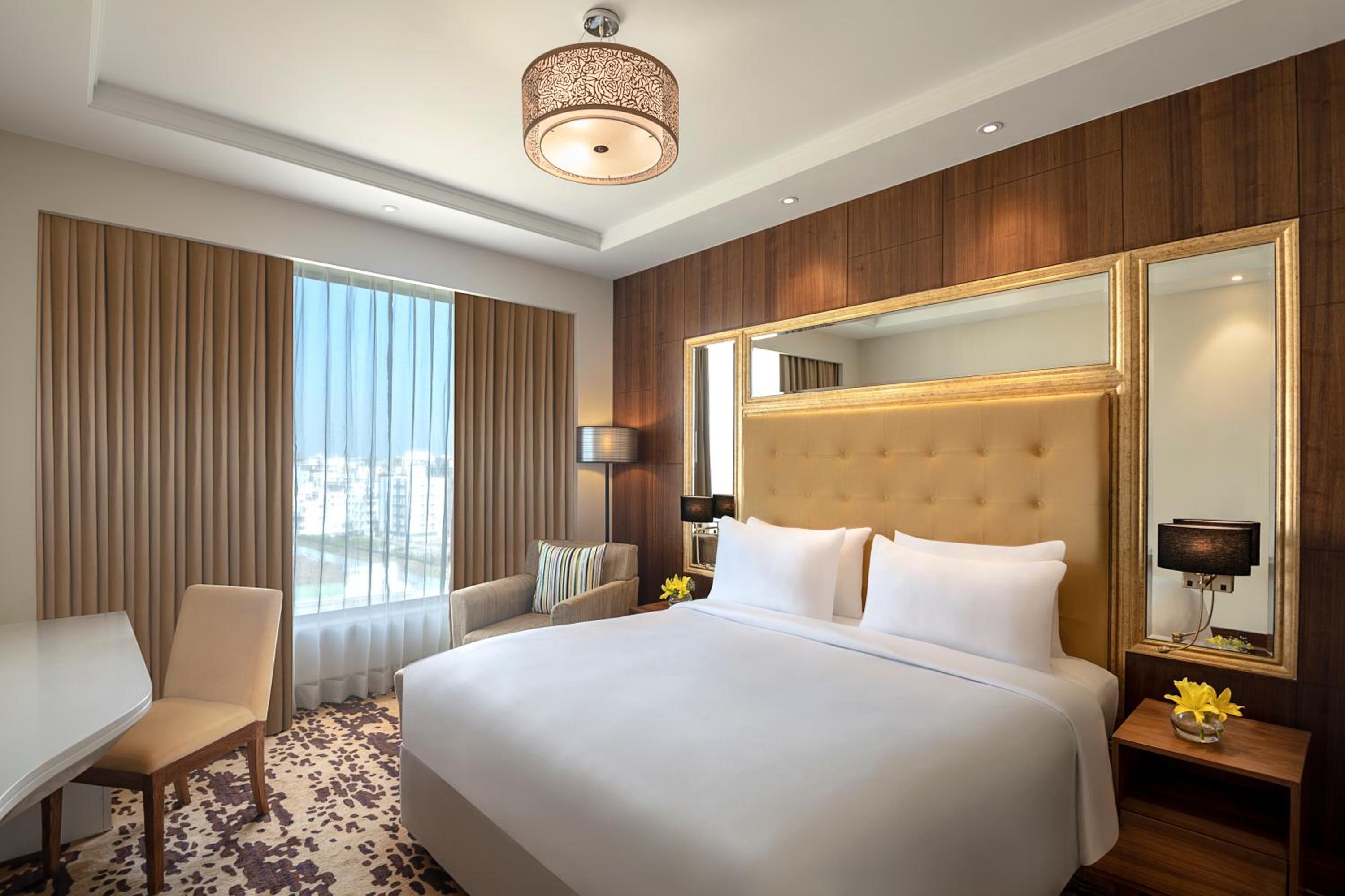 One-Bedroom Suite with Complimentary 4 pcs for Ironing per stay , 20% discount on food and soft beverage and access to business lounge