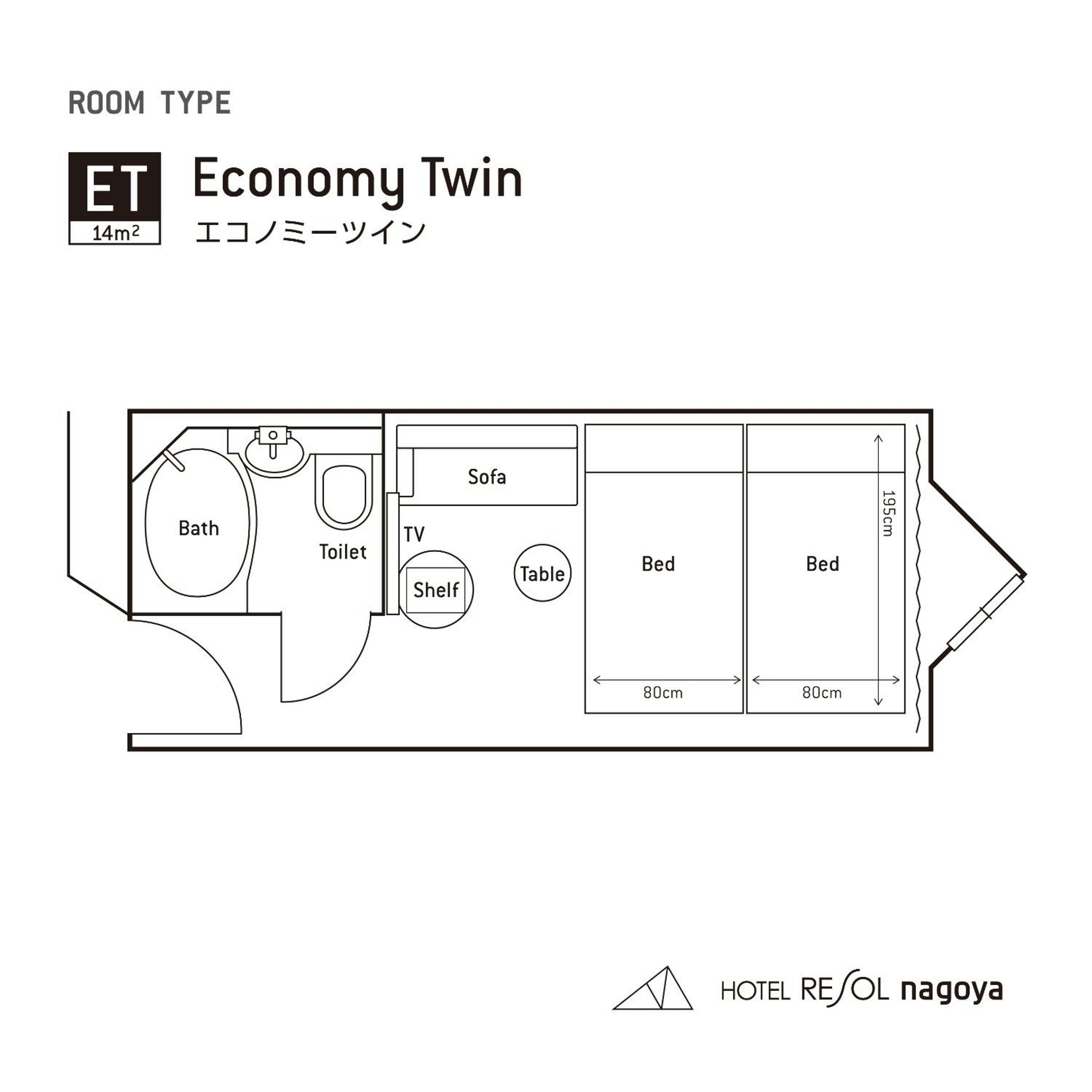 Economy Twin Room - Non-Smoking