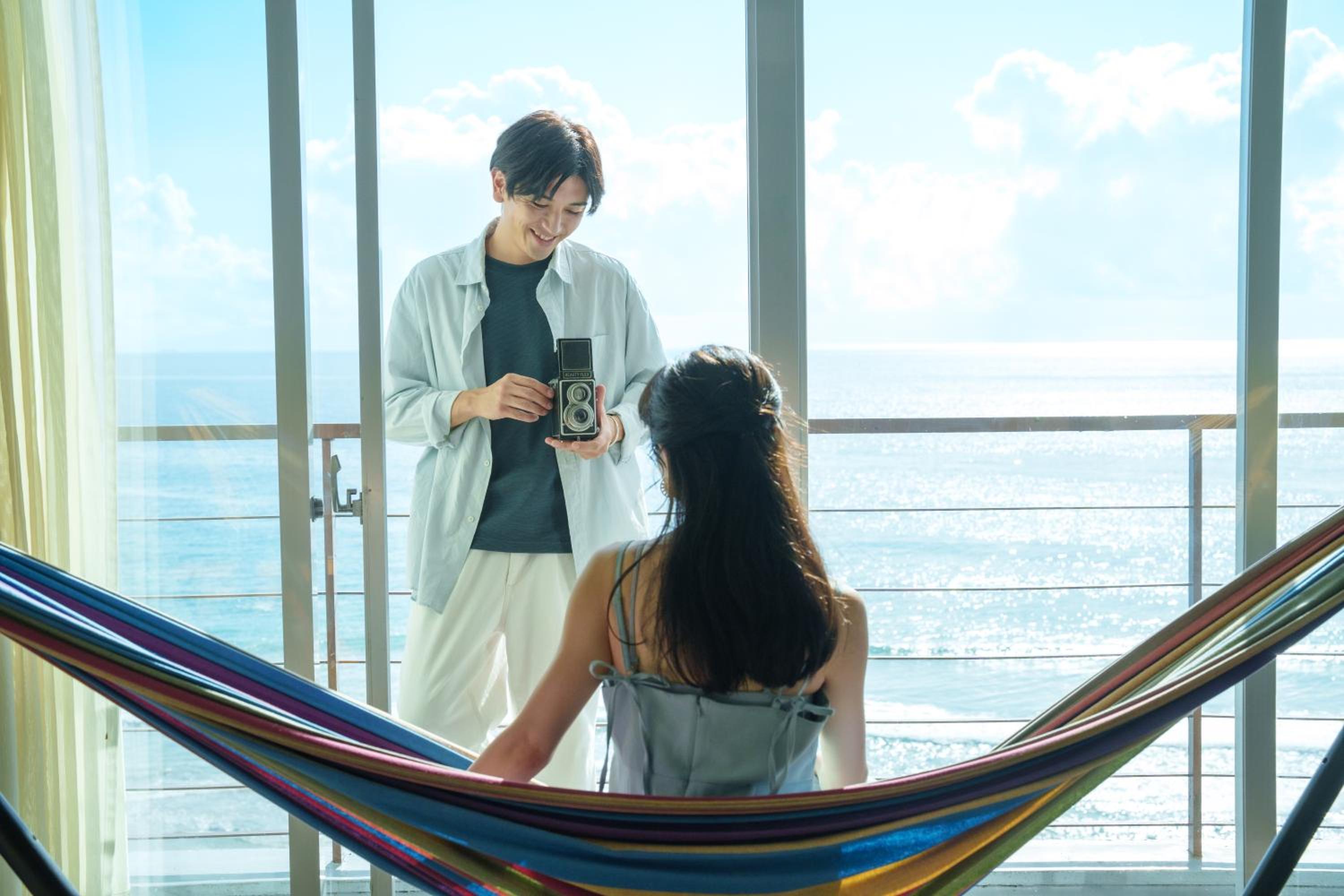 Corner Room with Living Room and Sofa Bed