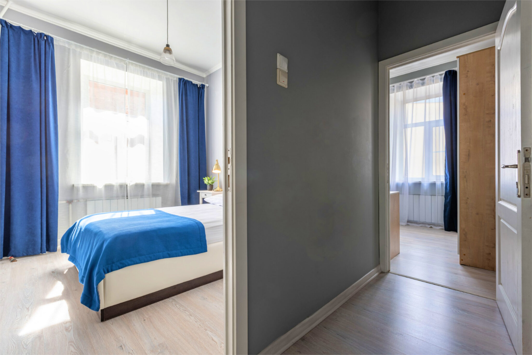 Трёхкомнатные апартаменты с кухней