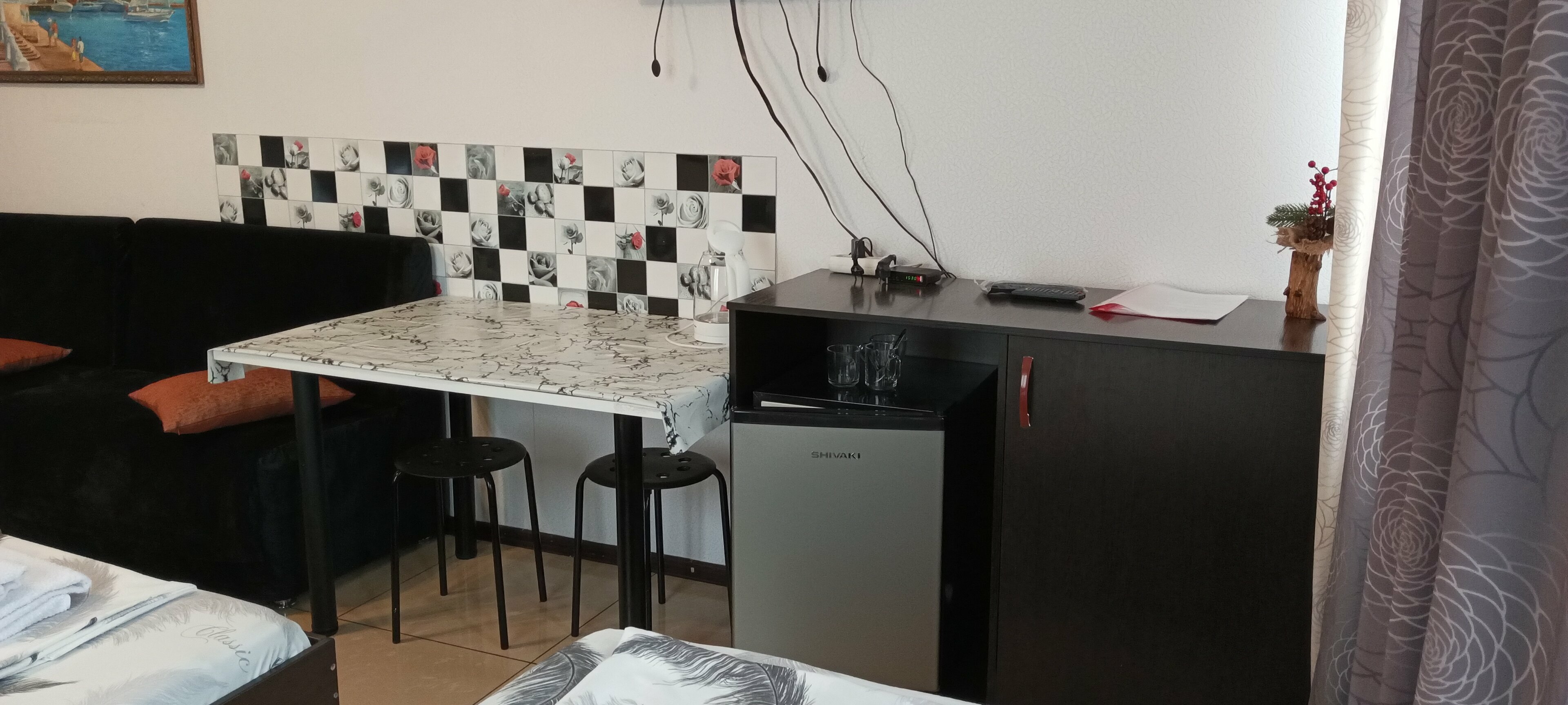 Семейный номер с видом на сад