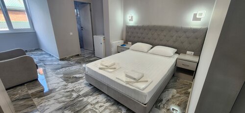 Улучшенный 2ух местный номер с одной двуспальной кроватью и креслом в Гостевой Дом Георгий