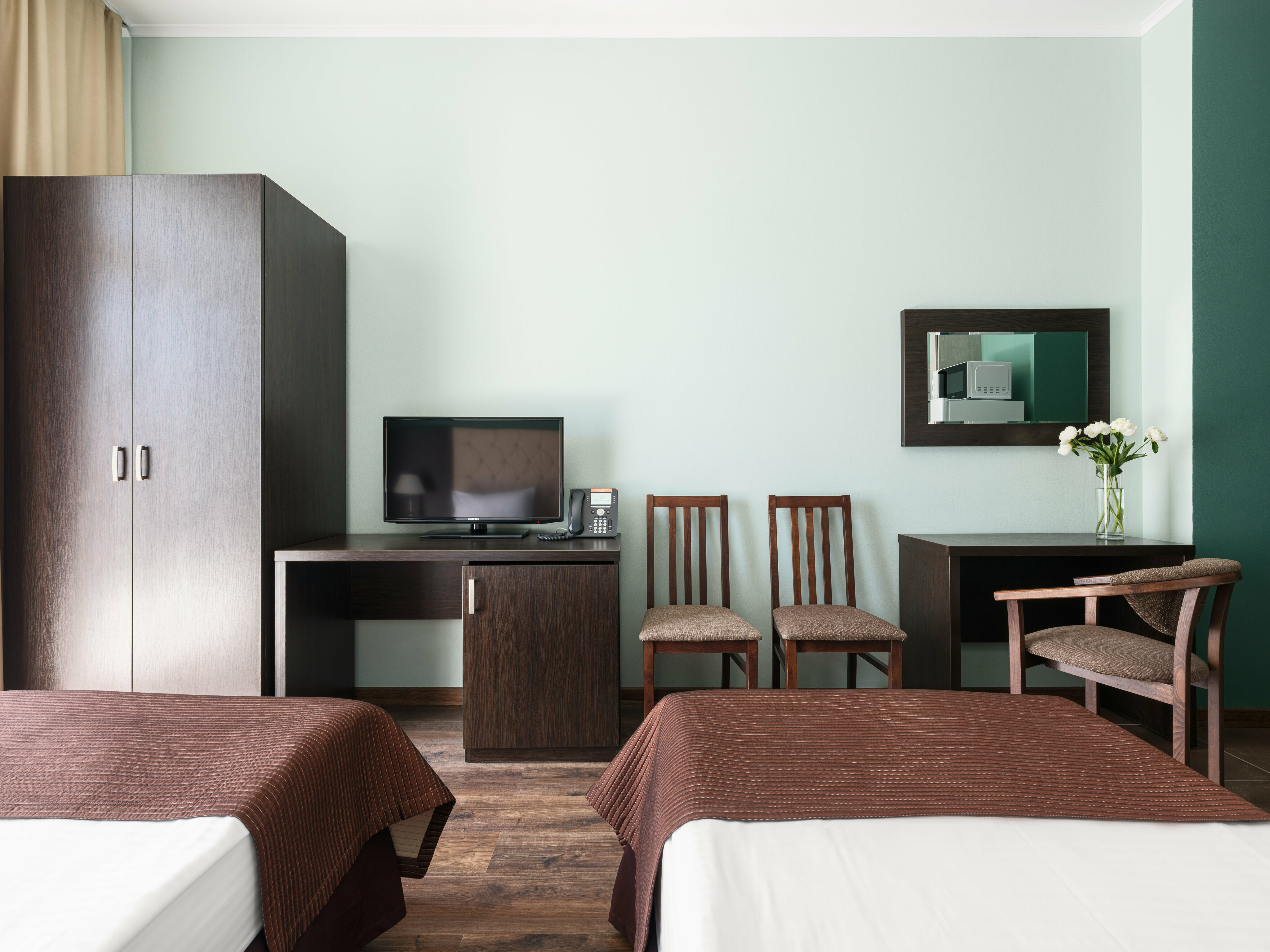 Стандарт 24 кв.м. с кухней |2 отдельные кровати