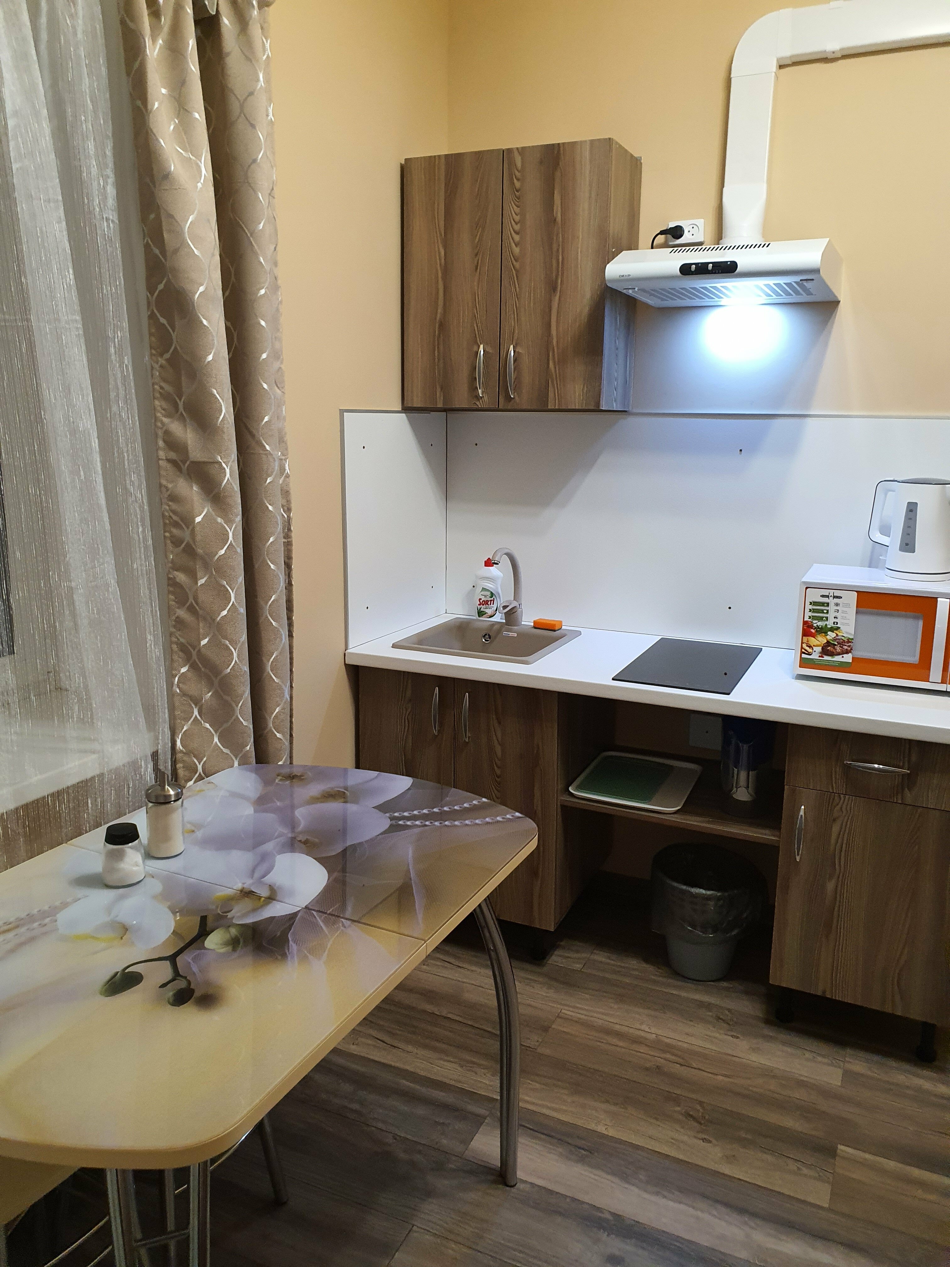 Люкс с кухней и отдельной спальней(номер-квартира)