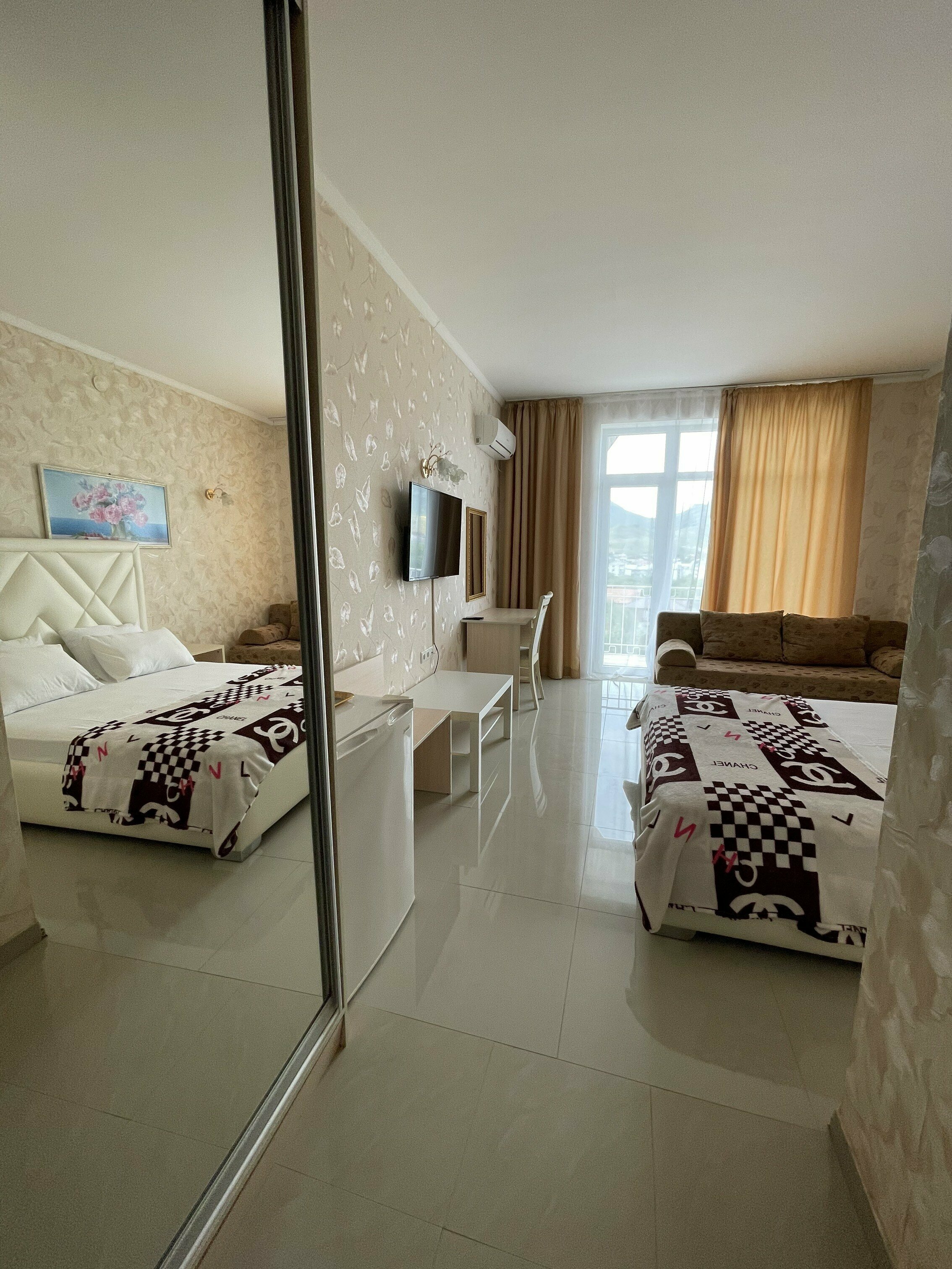 Двухместный номер Делюкс с 1 кроватью и балконом, вид на море