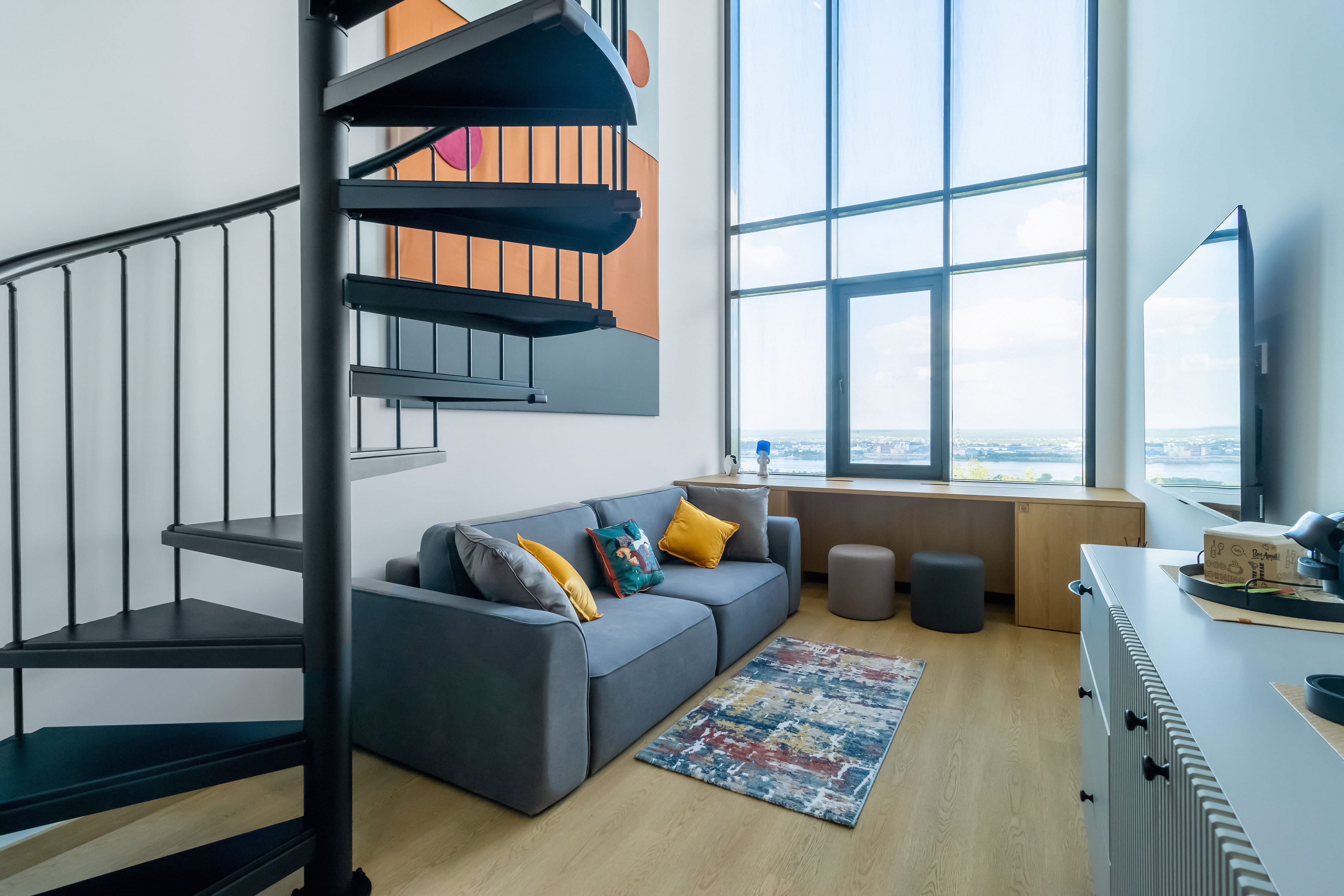 Двухуровневые апартаменты  с видом на Волгу