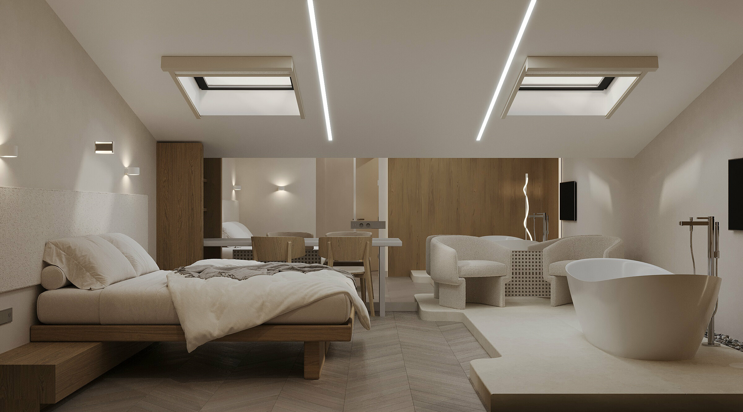 Супериор с ванной мансарда