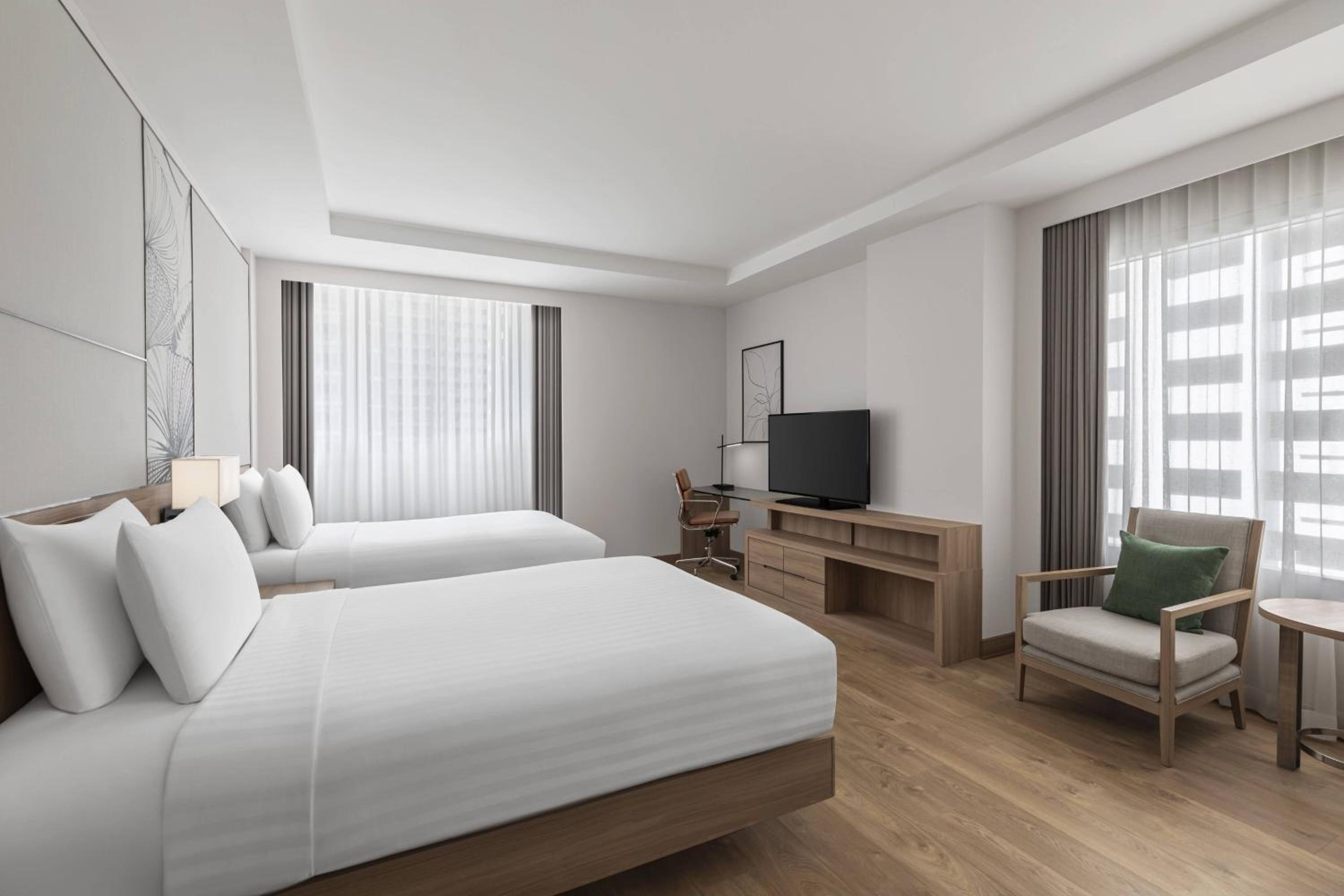 Larger Corner Double Room with Two Double Beds