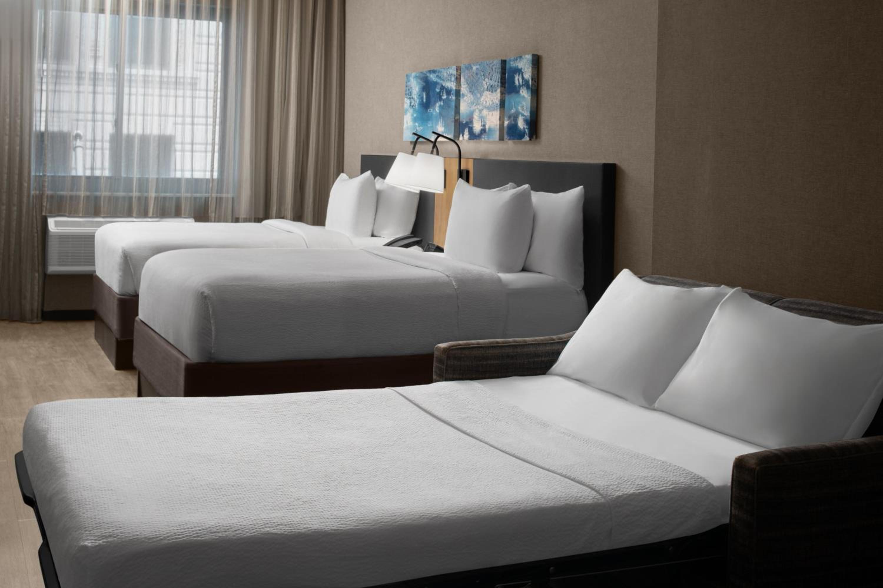 Large Double Room with Two Double Beds and Sofa Bed