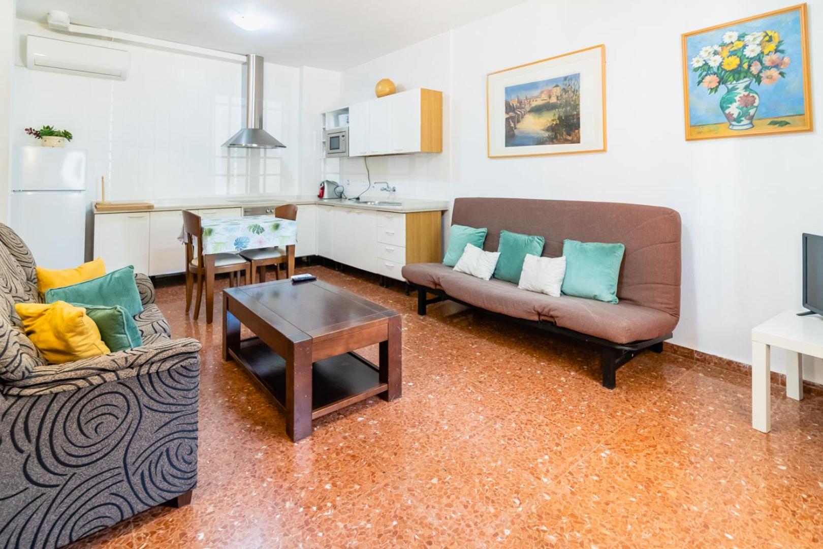 Apartment ground floor and parking views