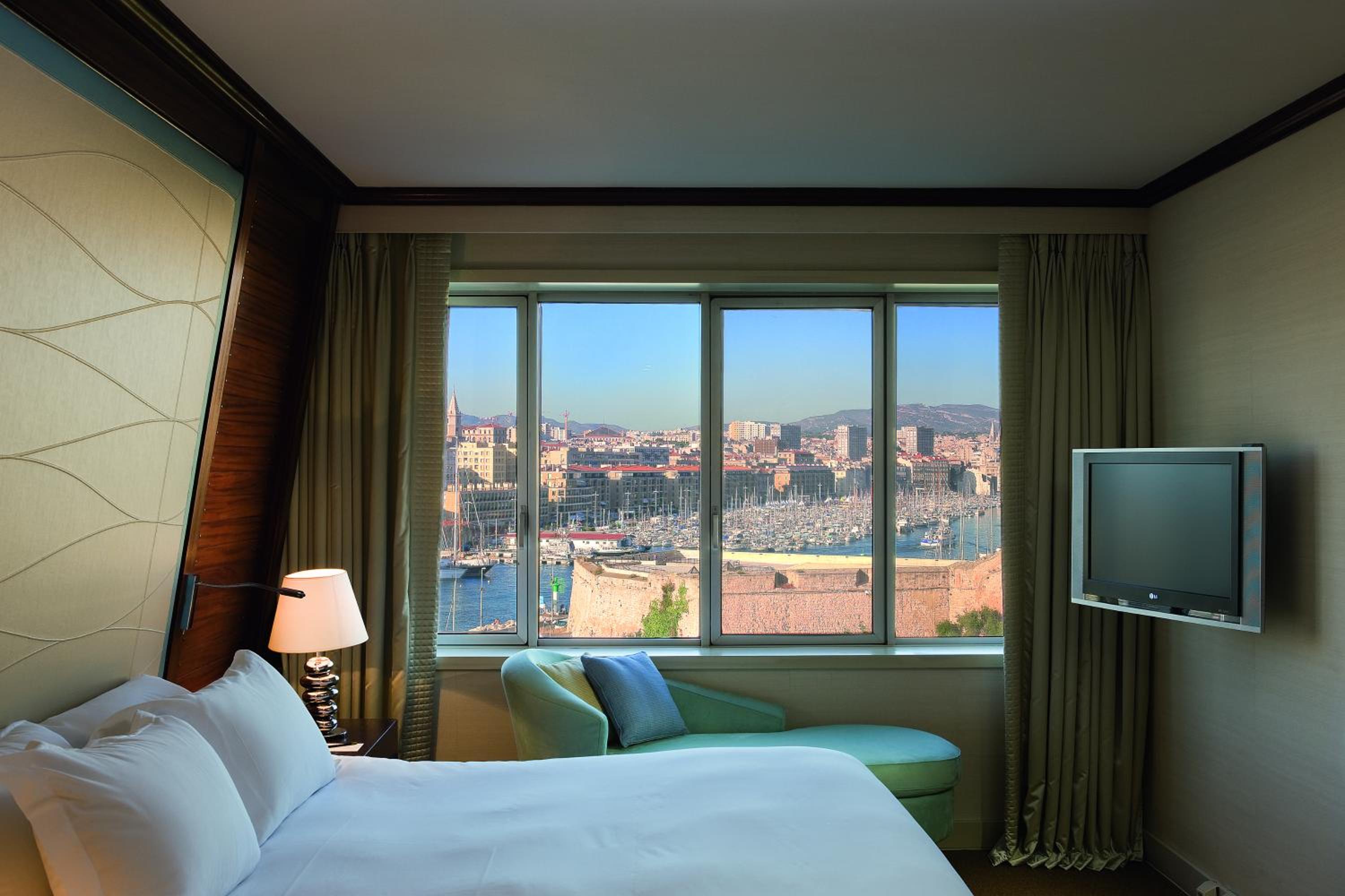 Opera King Suite with Old Port View and Lounge Area - Top Floor and Spa/Gym Access