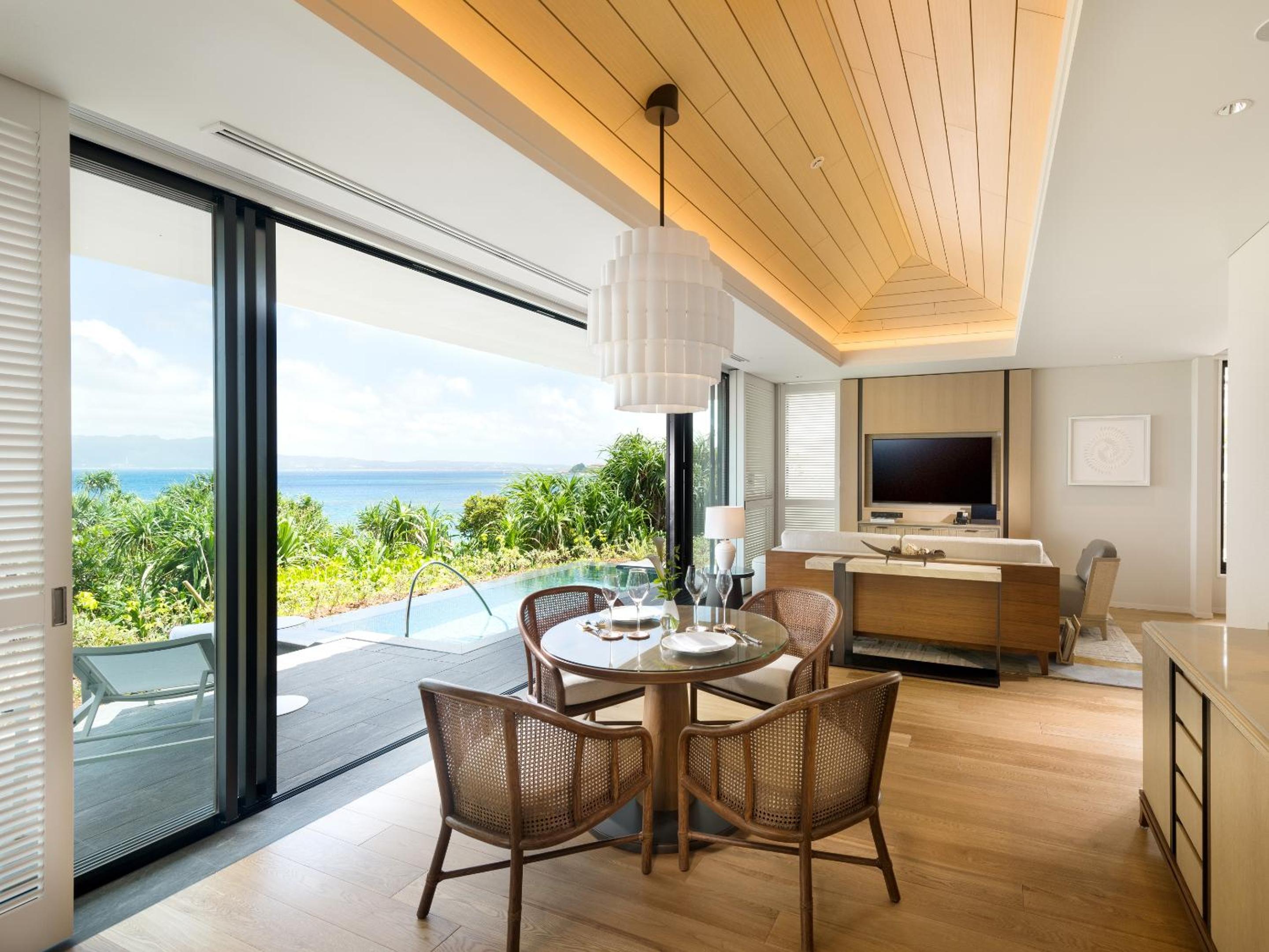Cliff Villa with Private Pool, Natural Hot Spring and Lounge Access  