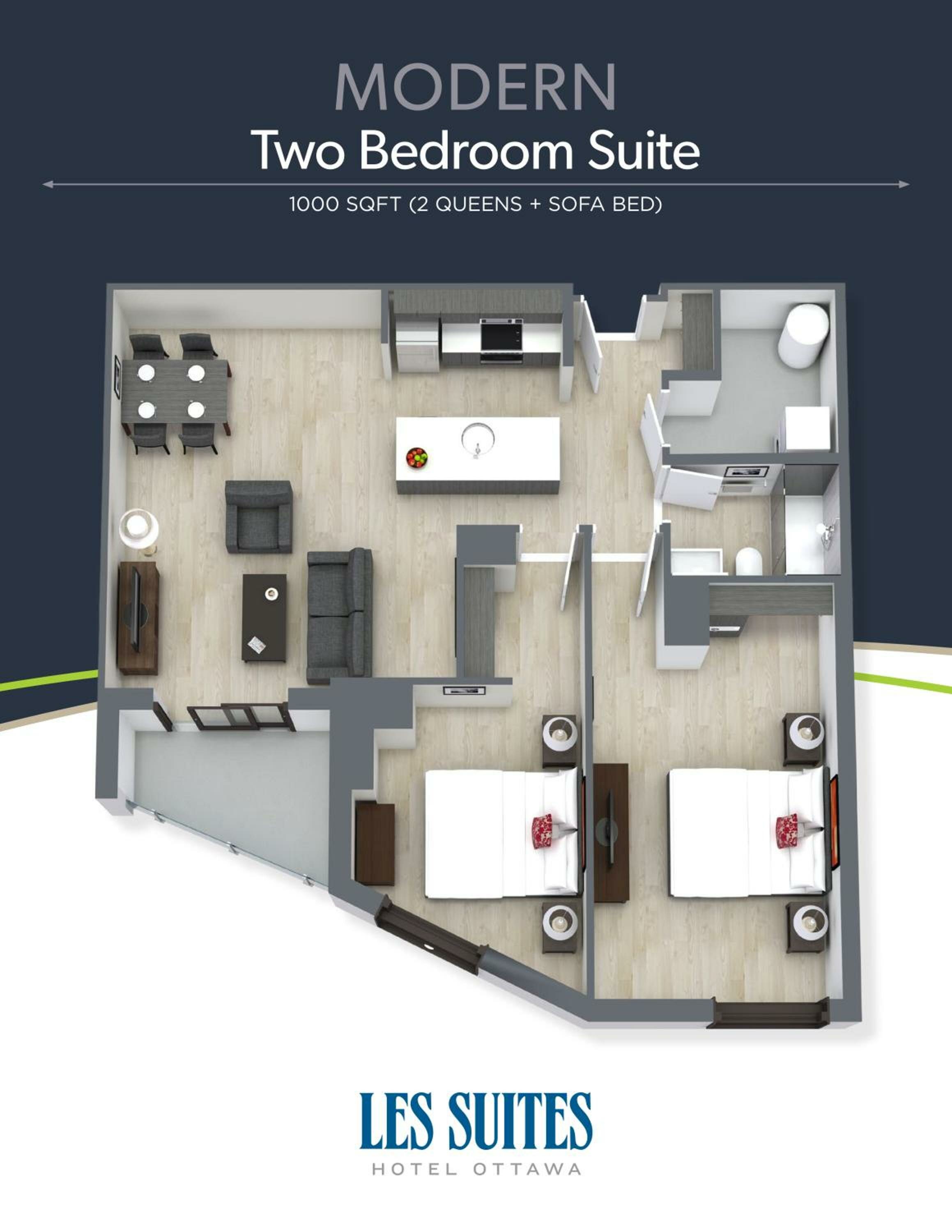 Modern Two Bedroom Suite
