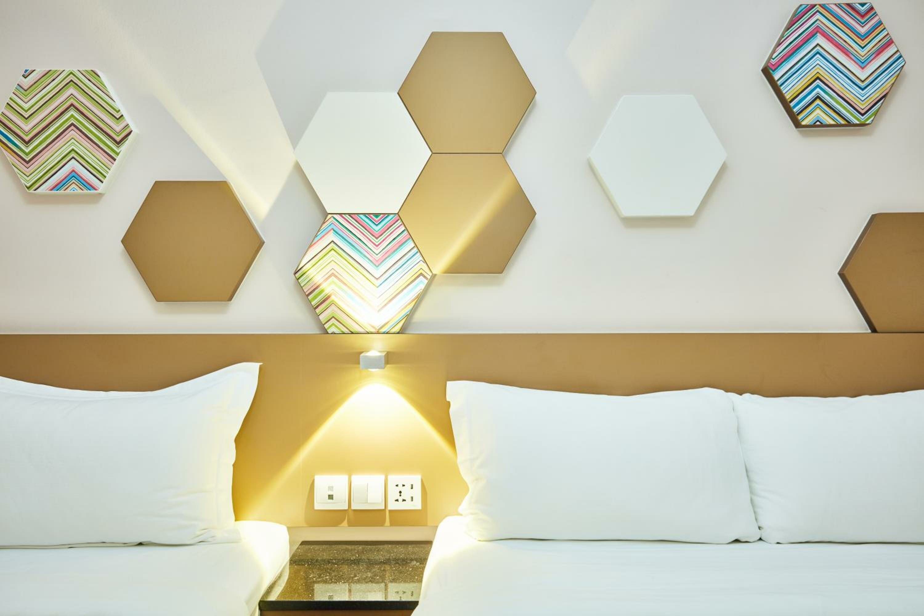 Standard Room with One Double Bed and One Single Bed (No Window)