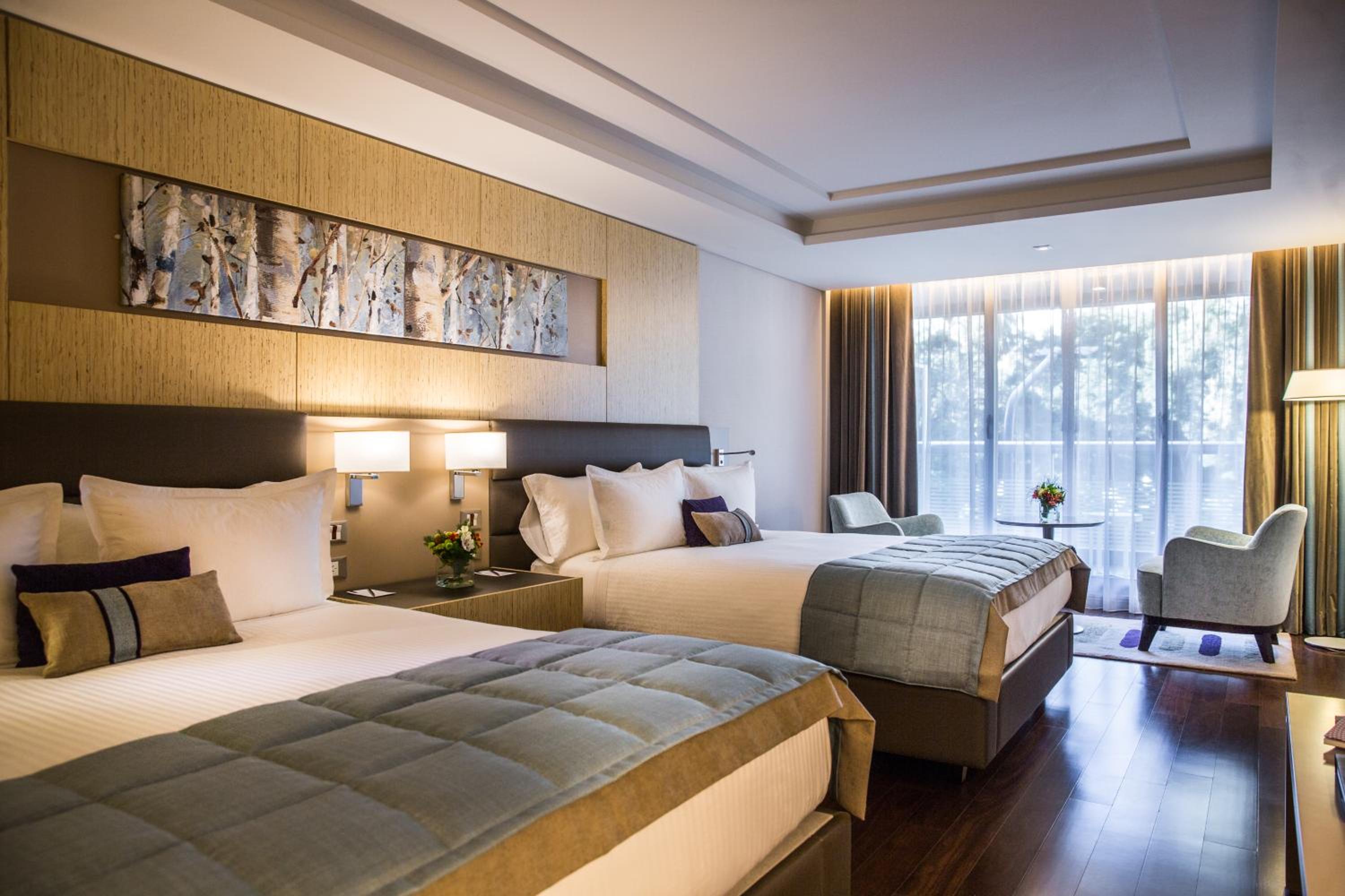 Deluxe Suite with Two Double Beds, Balcony and Park View