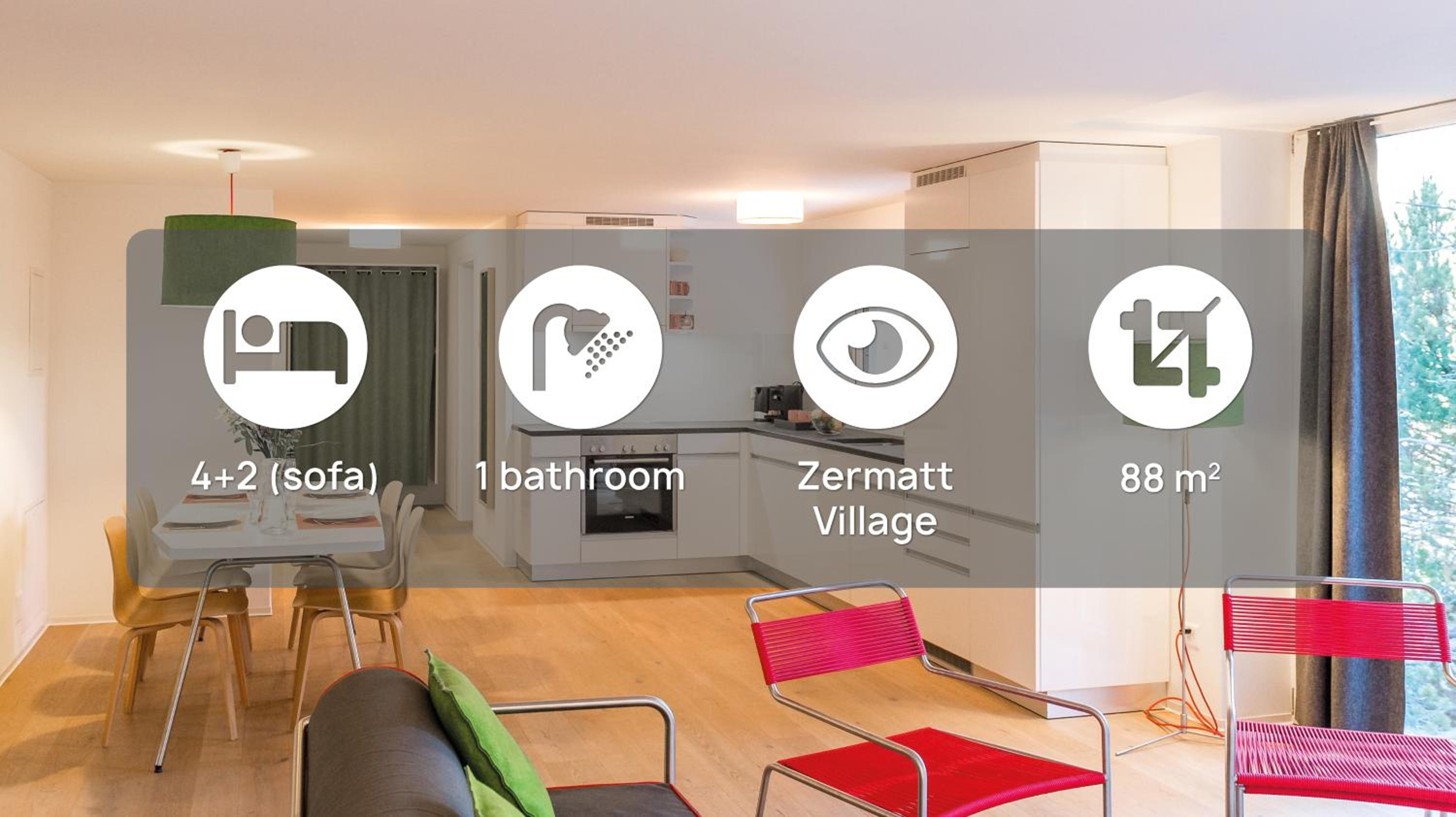 Apartment with Forest view and balcony: 279 ft²/915 ft²