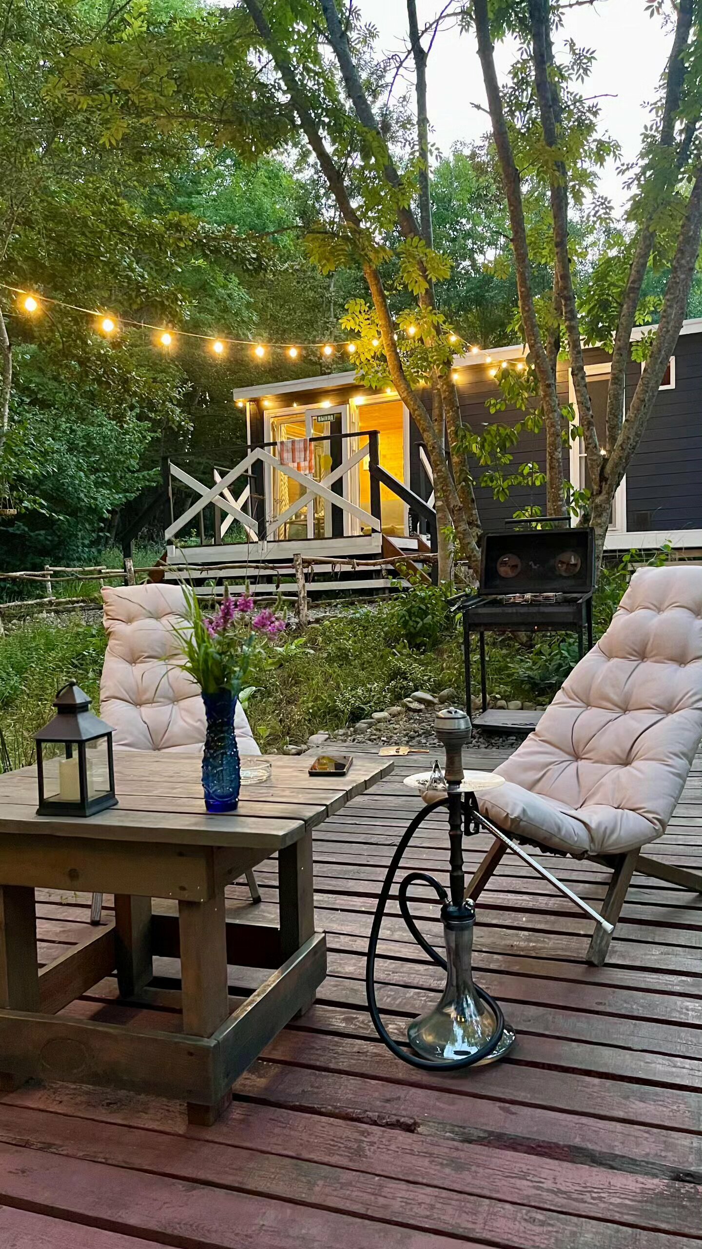 Домик в лесу c горячим бассейном-джакузи (оплачивается дополнительно)