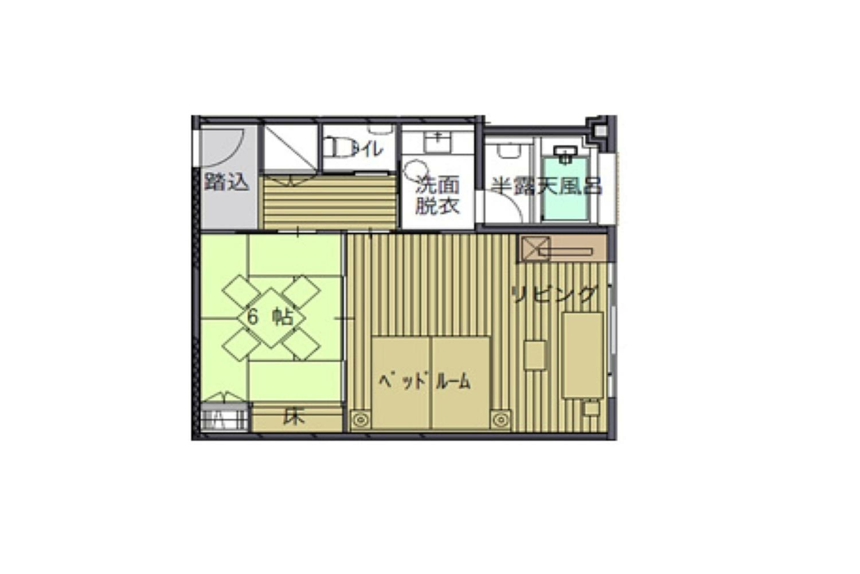 Room with Tatami Area with Semi Open-Air Bath - Garden view