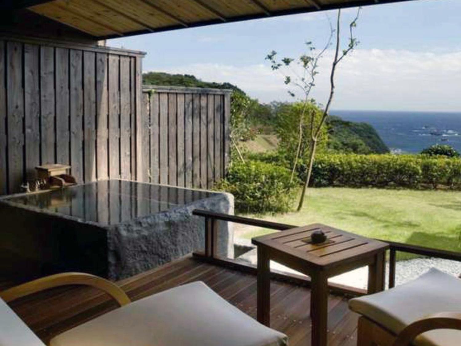 Japanese-Style Room with Open-Air Stone Bath