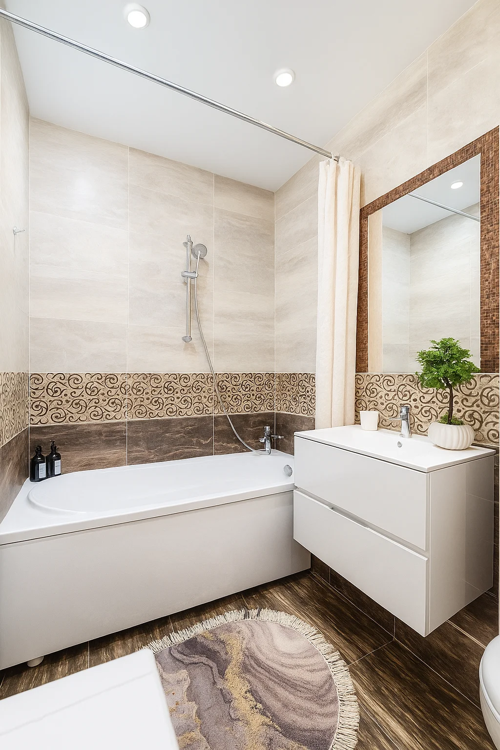 Евро двухкомнатная на 4 человека у аквапарка, центра и набережной, с приставкой+ смарт-ТВ  БЕЛАЯ