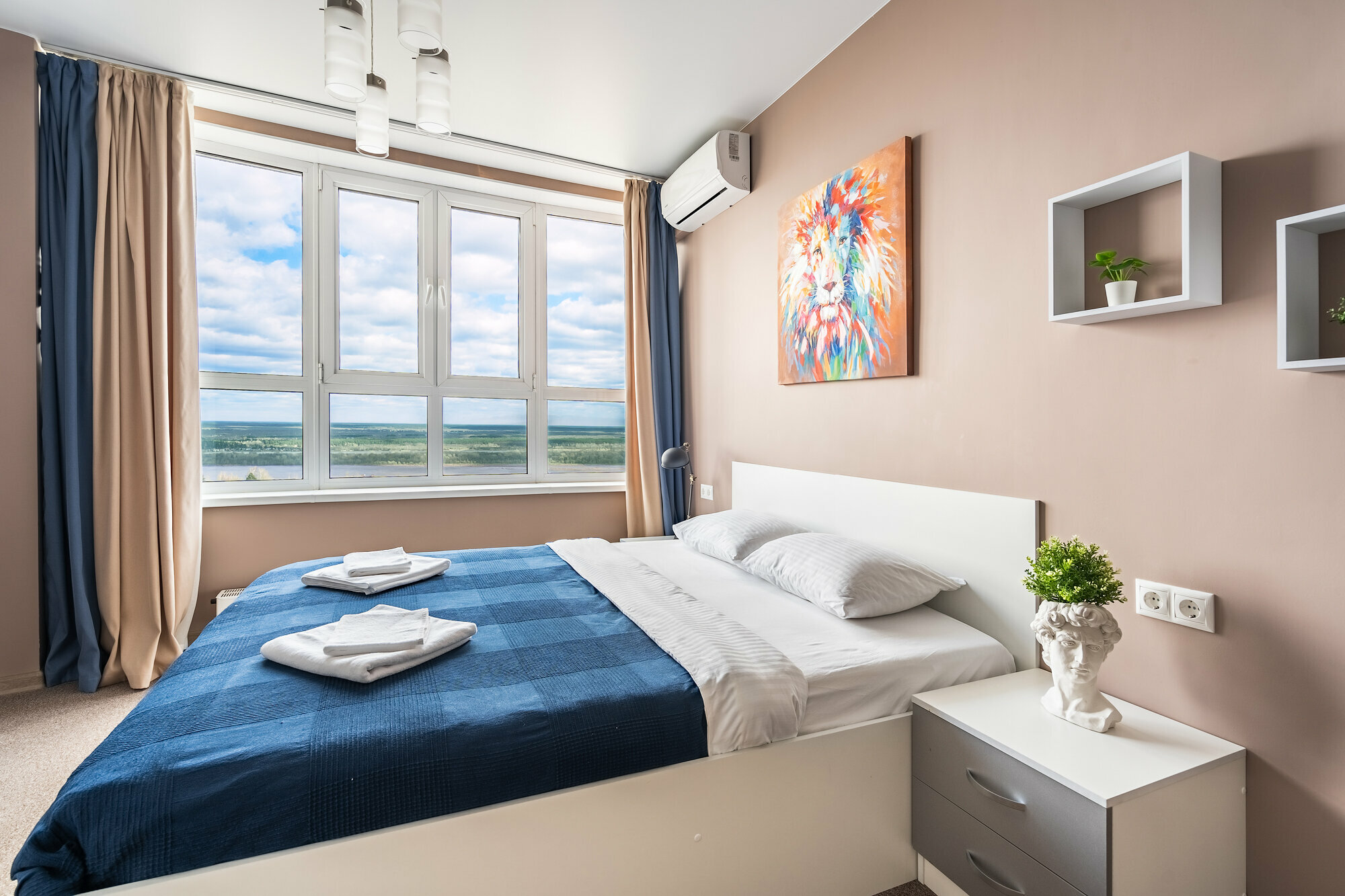 Двухместный номер с общей ванной комнатой и видом на реку