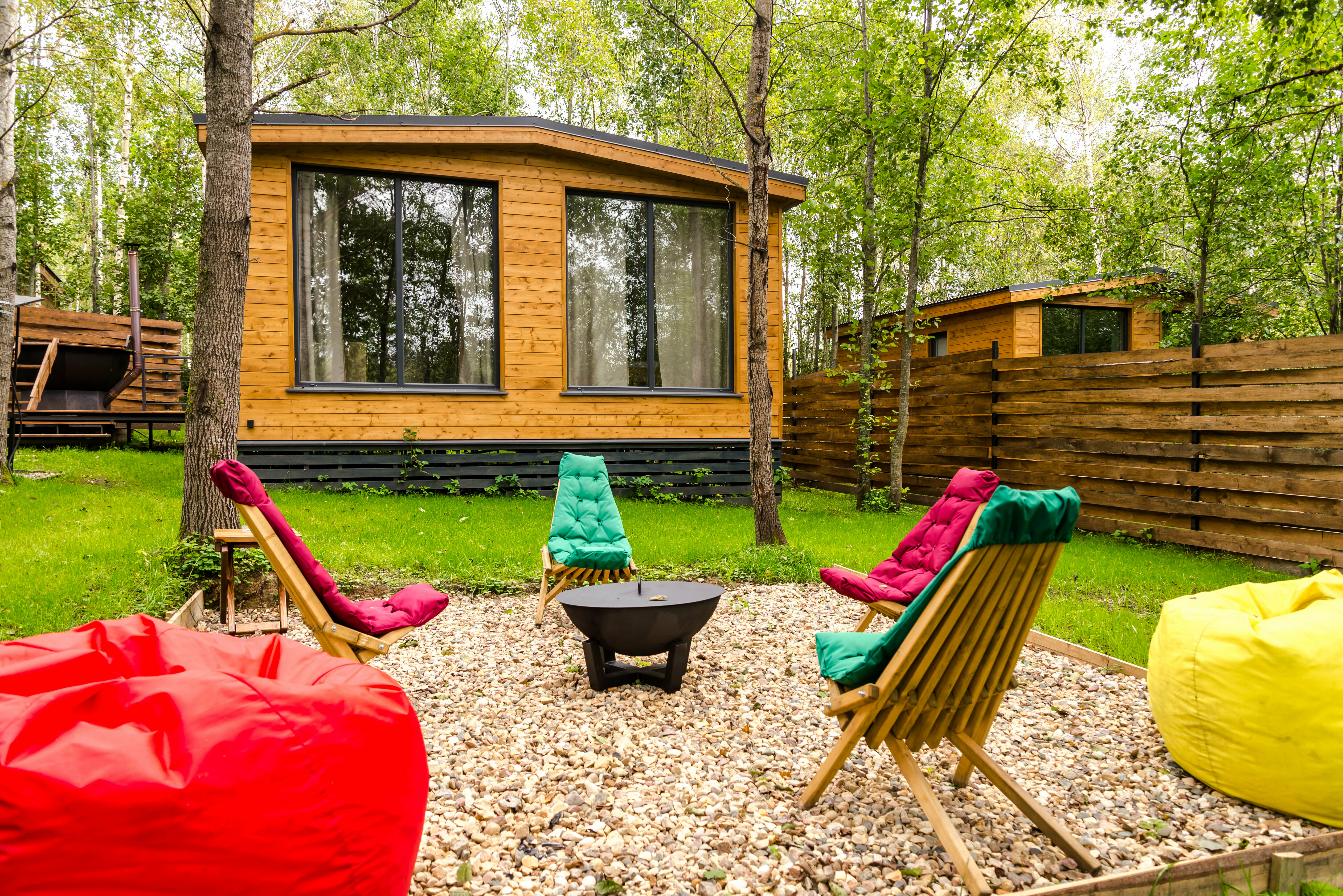 Дом с видом на лес в стиле БОХО