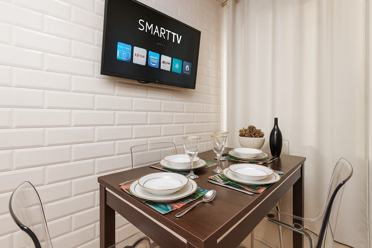 Однокомнатная на 4 человкека у аквапарка, центра и набережной, с приставкой+ смарт-ТВ АЛАЯ