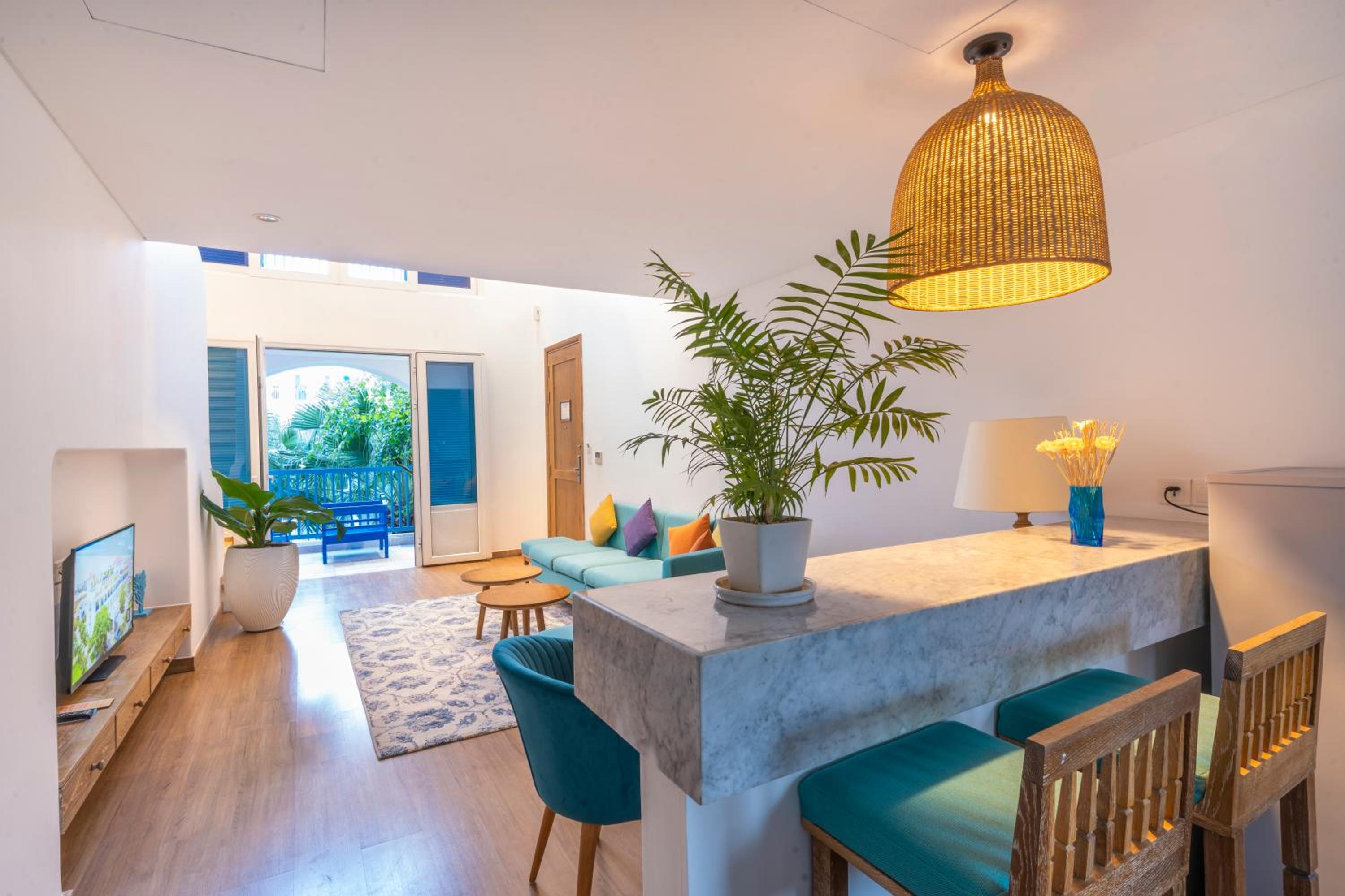 Duplex Residence with Balcony and Pool View