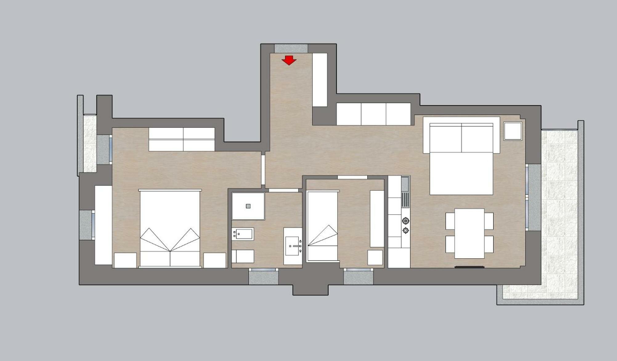 Apartment with Balcony