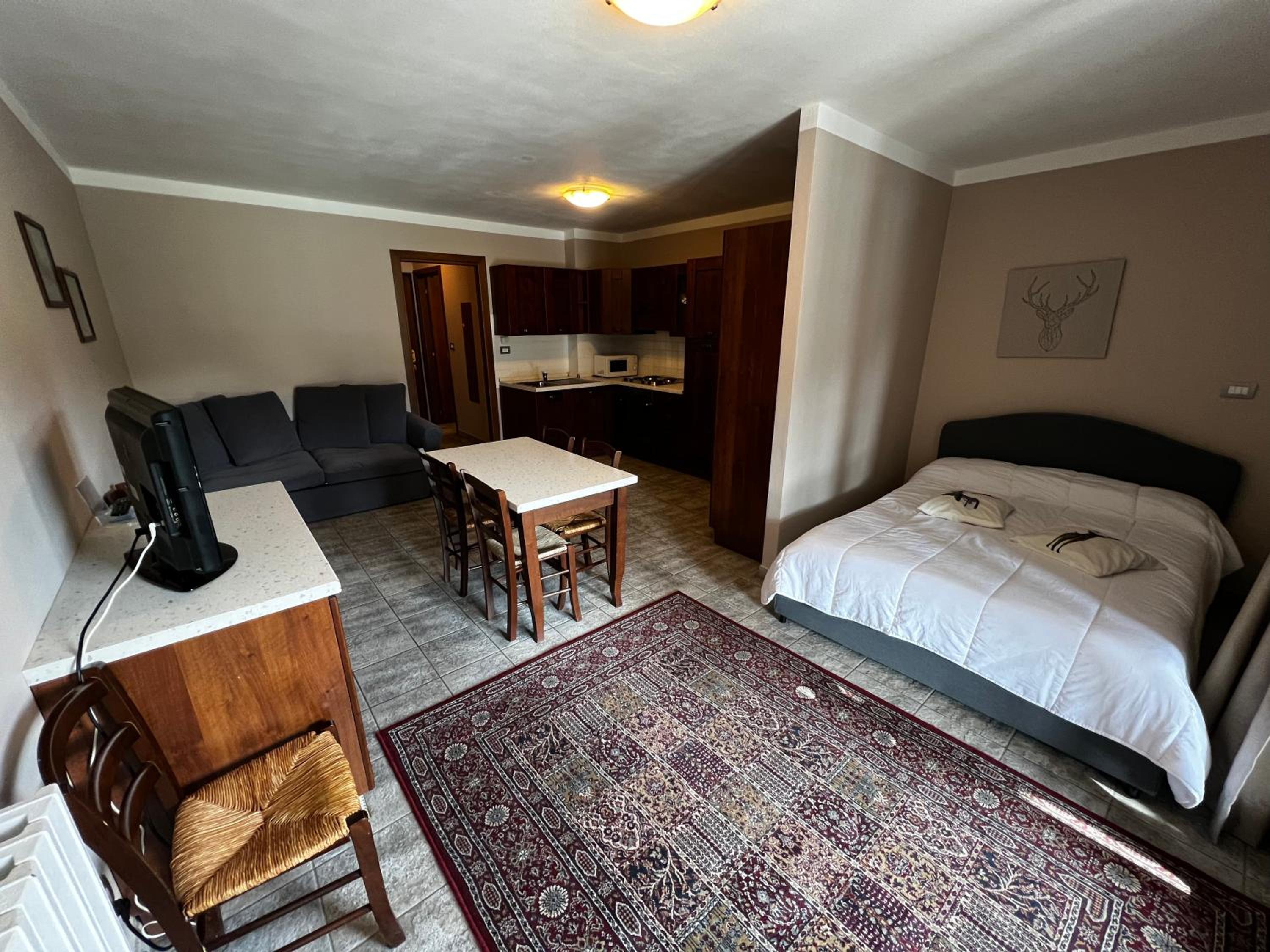 One-Bedroom Apartment with Balcony and Mountain View