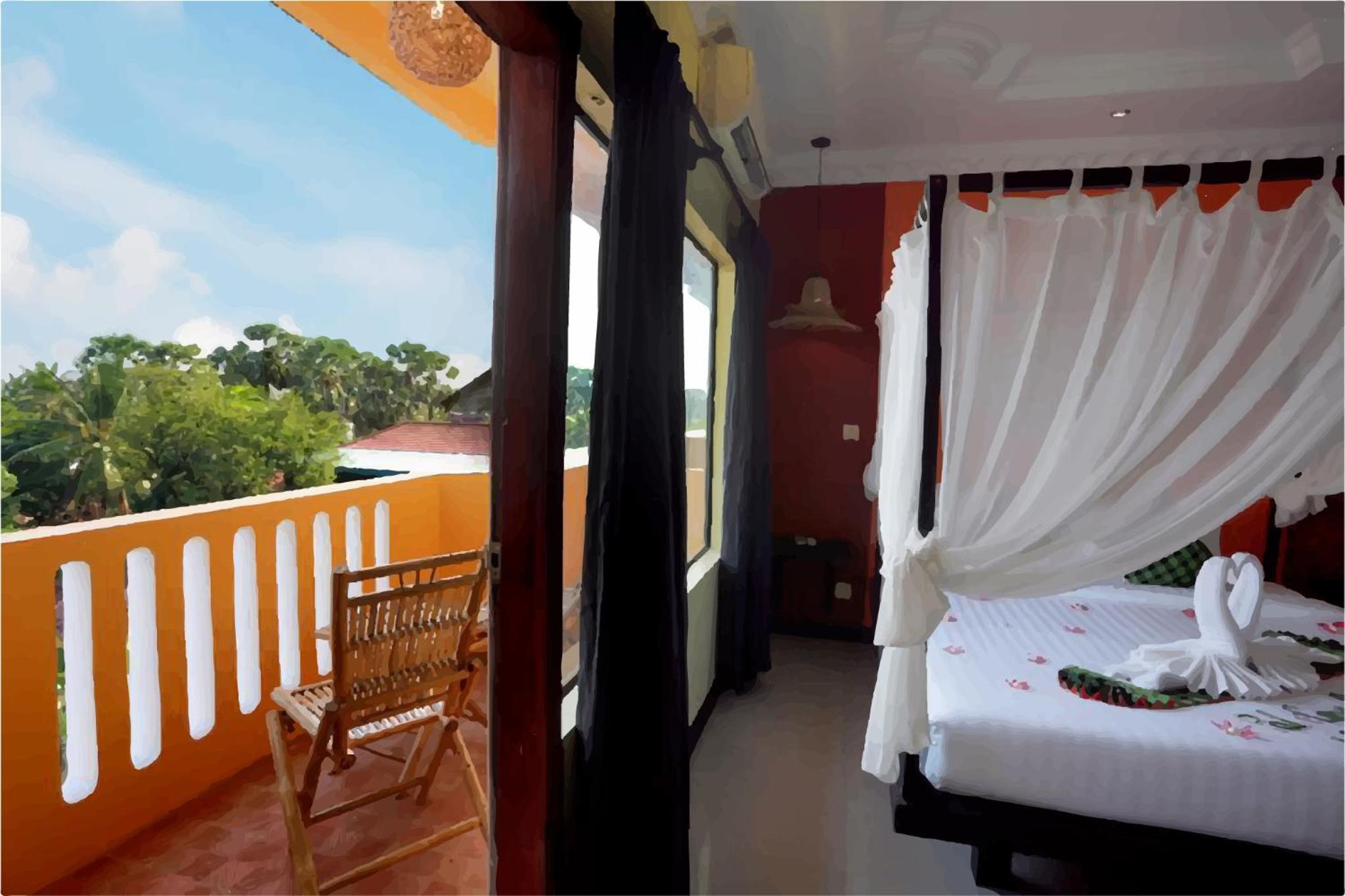 Deluxe Double Room with Balcony and Pool View @ Free Pickup