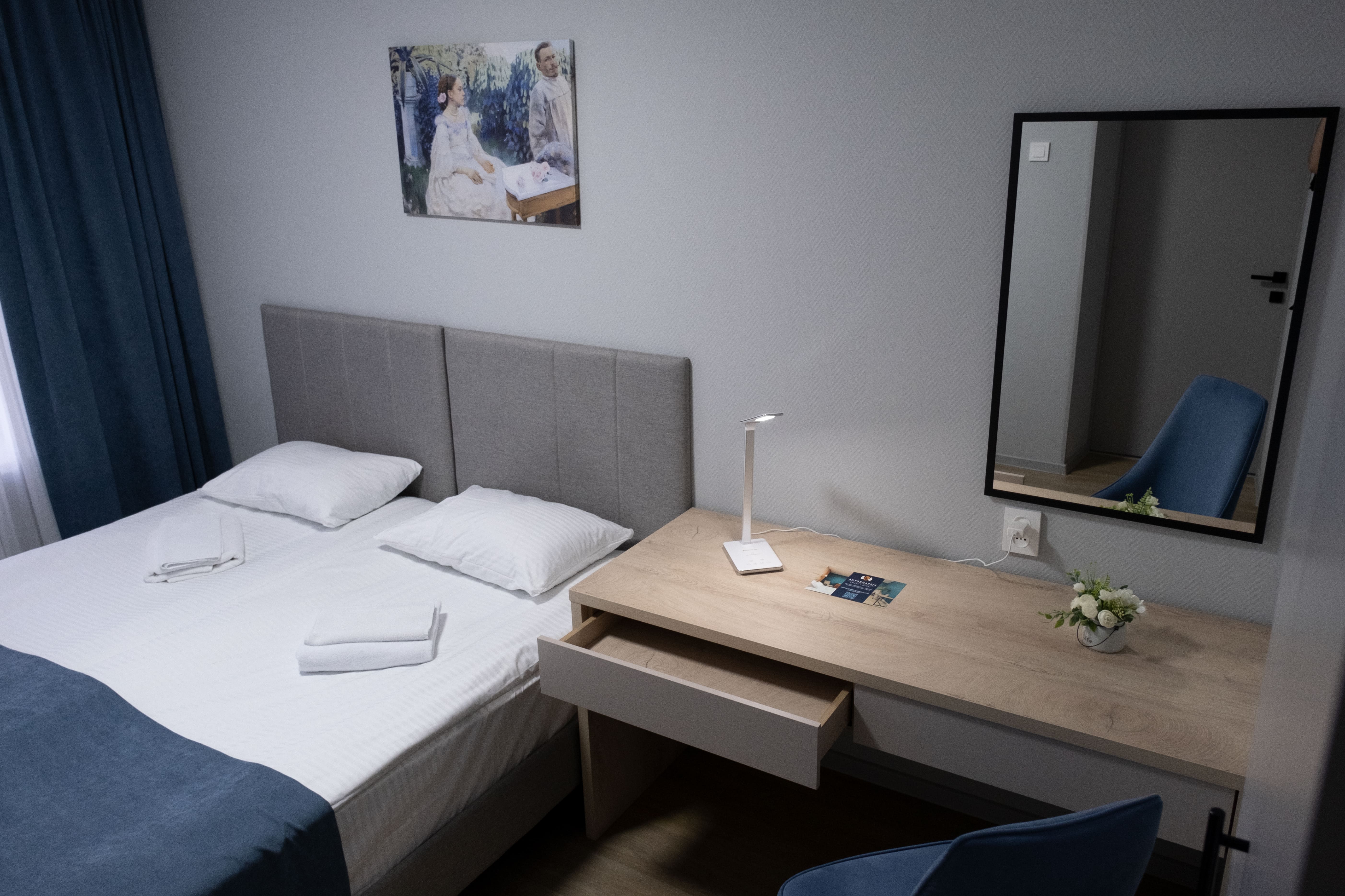 Двухместный с 1 кроватью эконом с/у в блоке на 4 номера (общий)