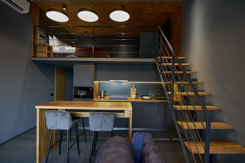 Двухуровневая студия для 2-4 гостей с шикарным видом из окна в AP-iN aparts