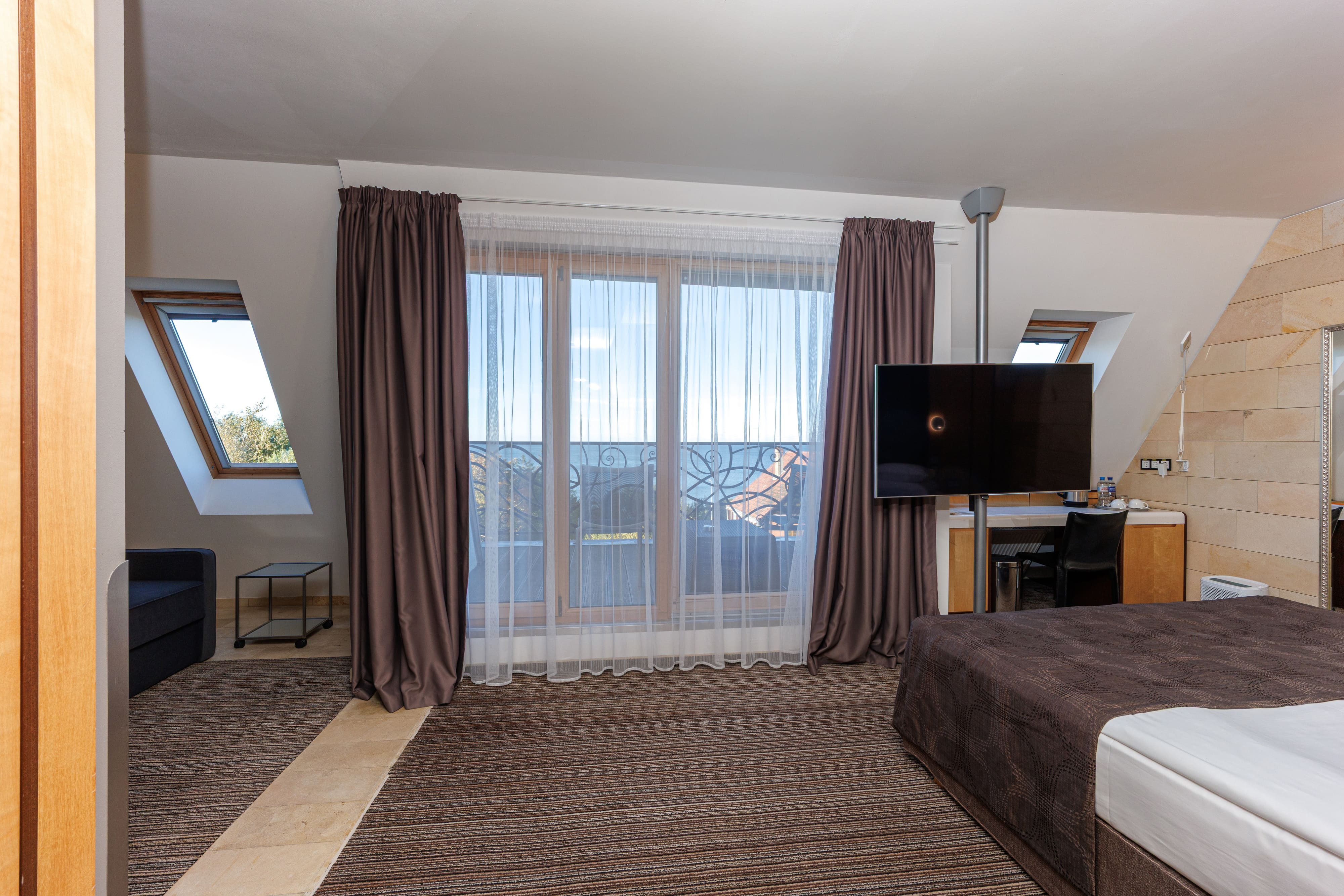 Двухместный номер Делюкс с 1 кроватью и балконом, вид на море