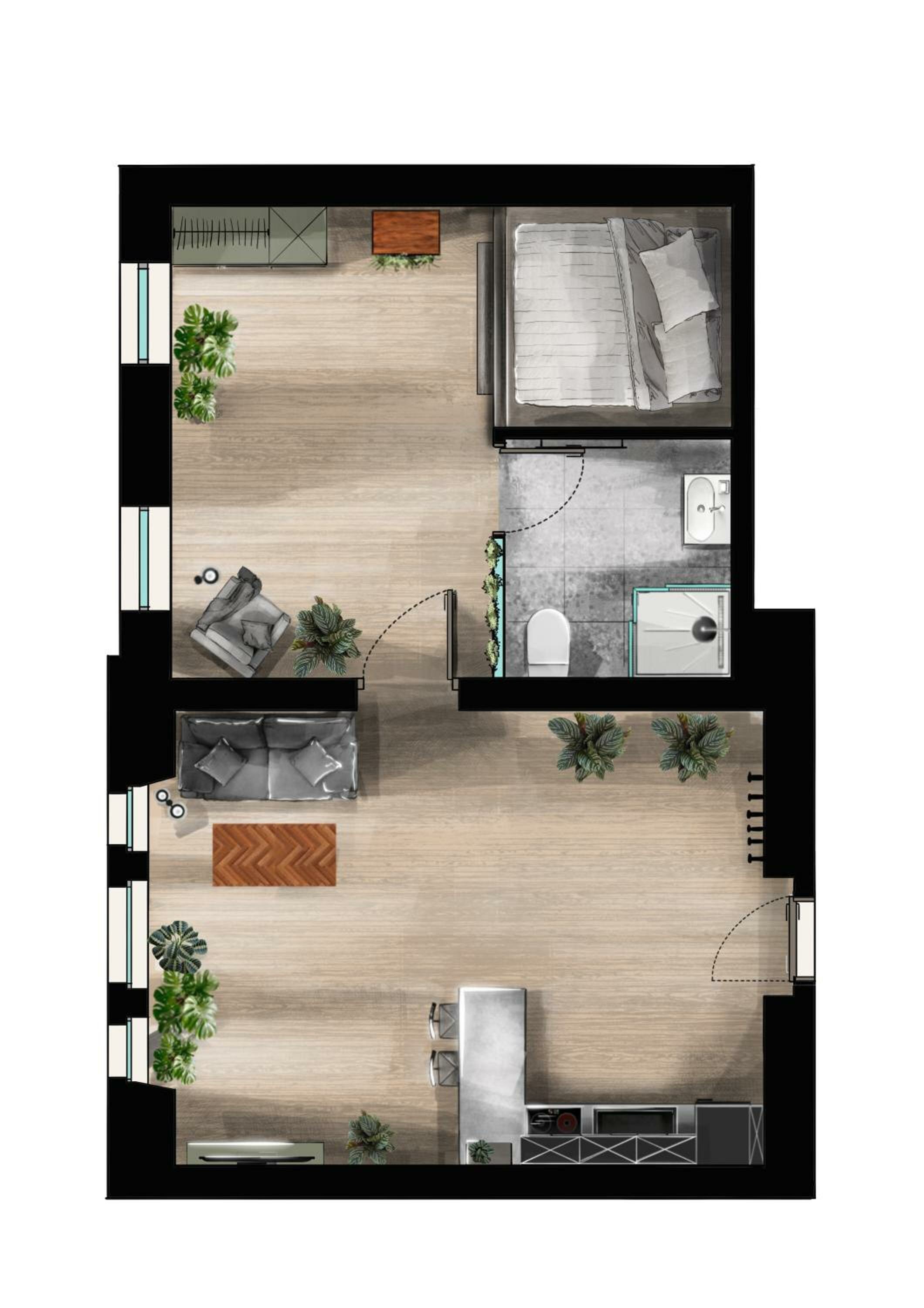 One-Bedroom Apartment 5 Adults