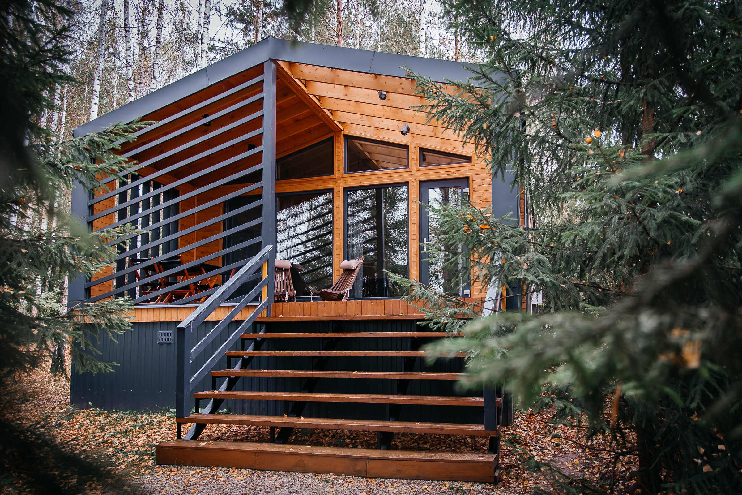 Семейный дом Барн с терассой и мангальной зоной