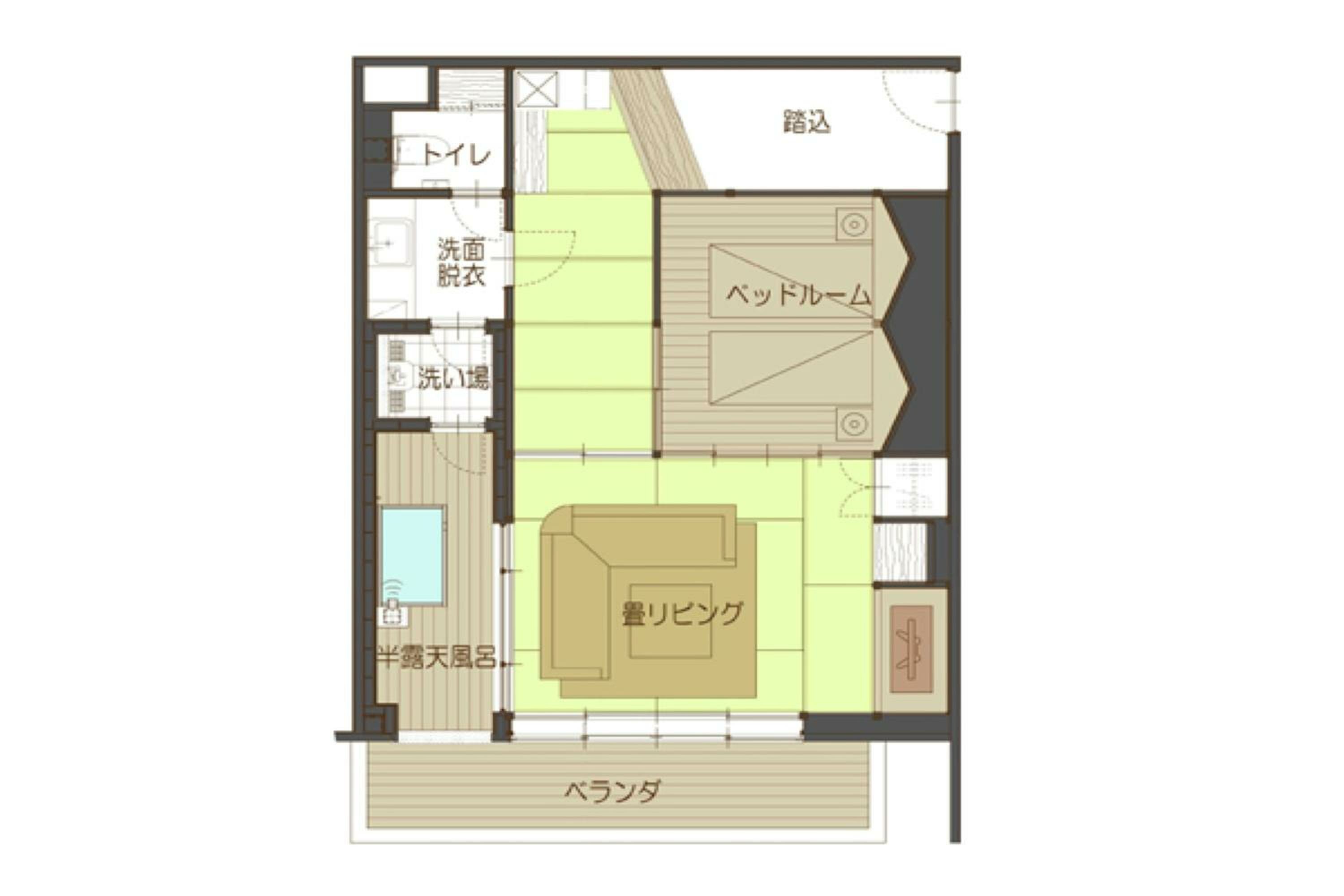 Room with Tatami Area with Semi Open-Air Bath and Private Terrace - Garden view