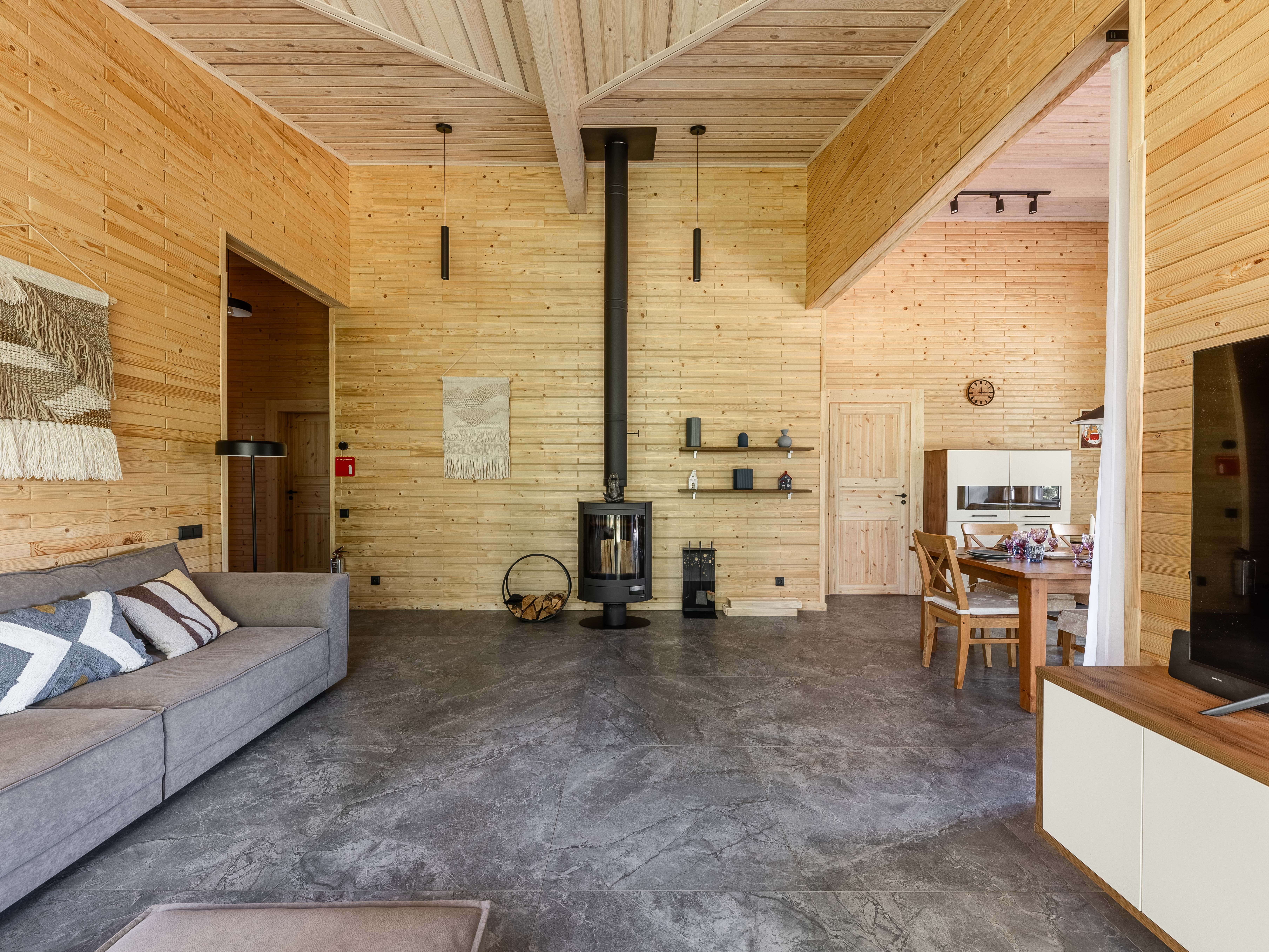 Деревянный дом с сауной и камином HARMONY 101