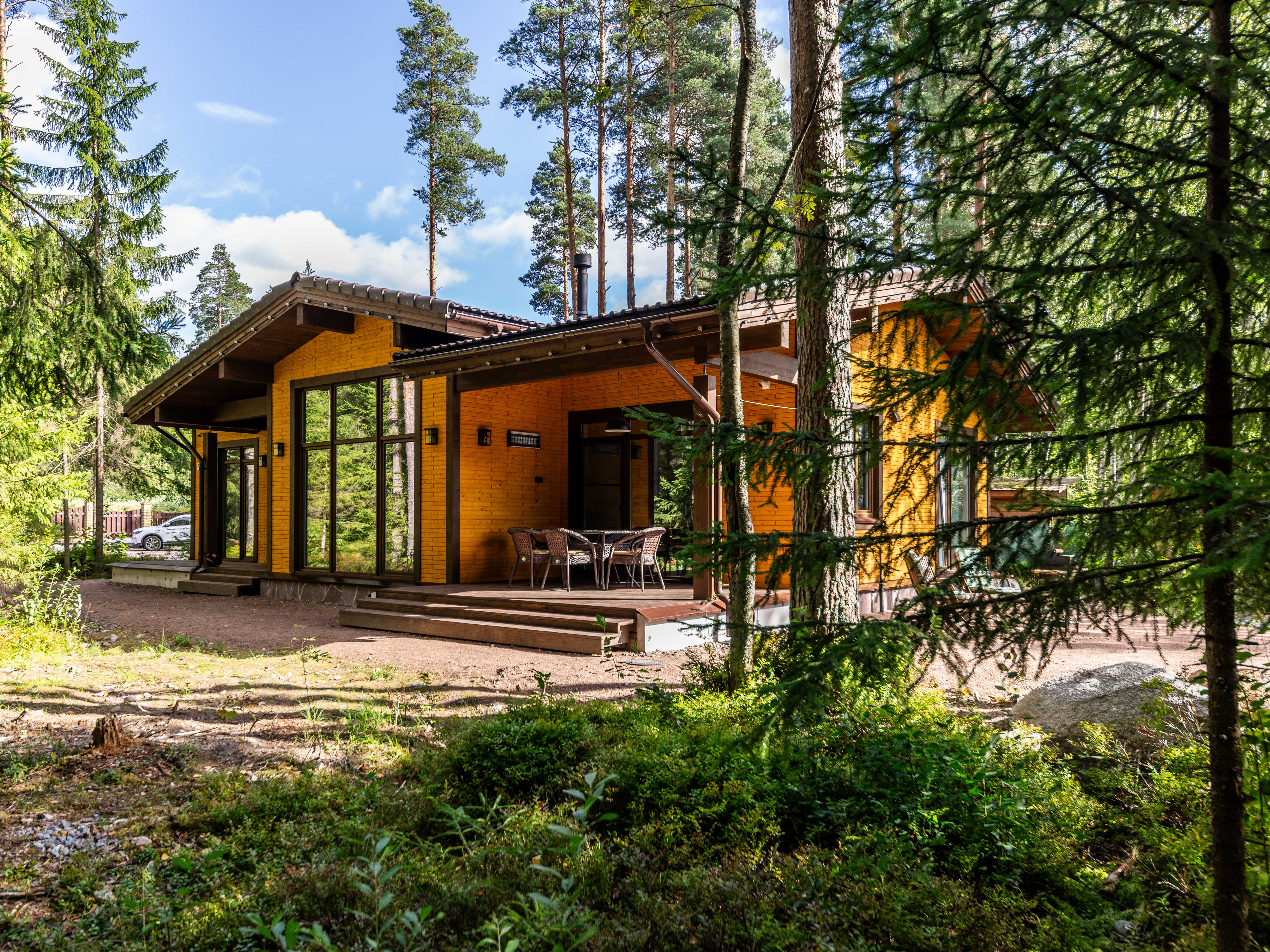 Деревянный дом с сауной и камином HARMONY 101