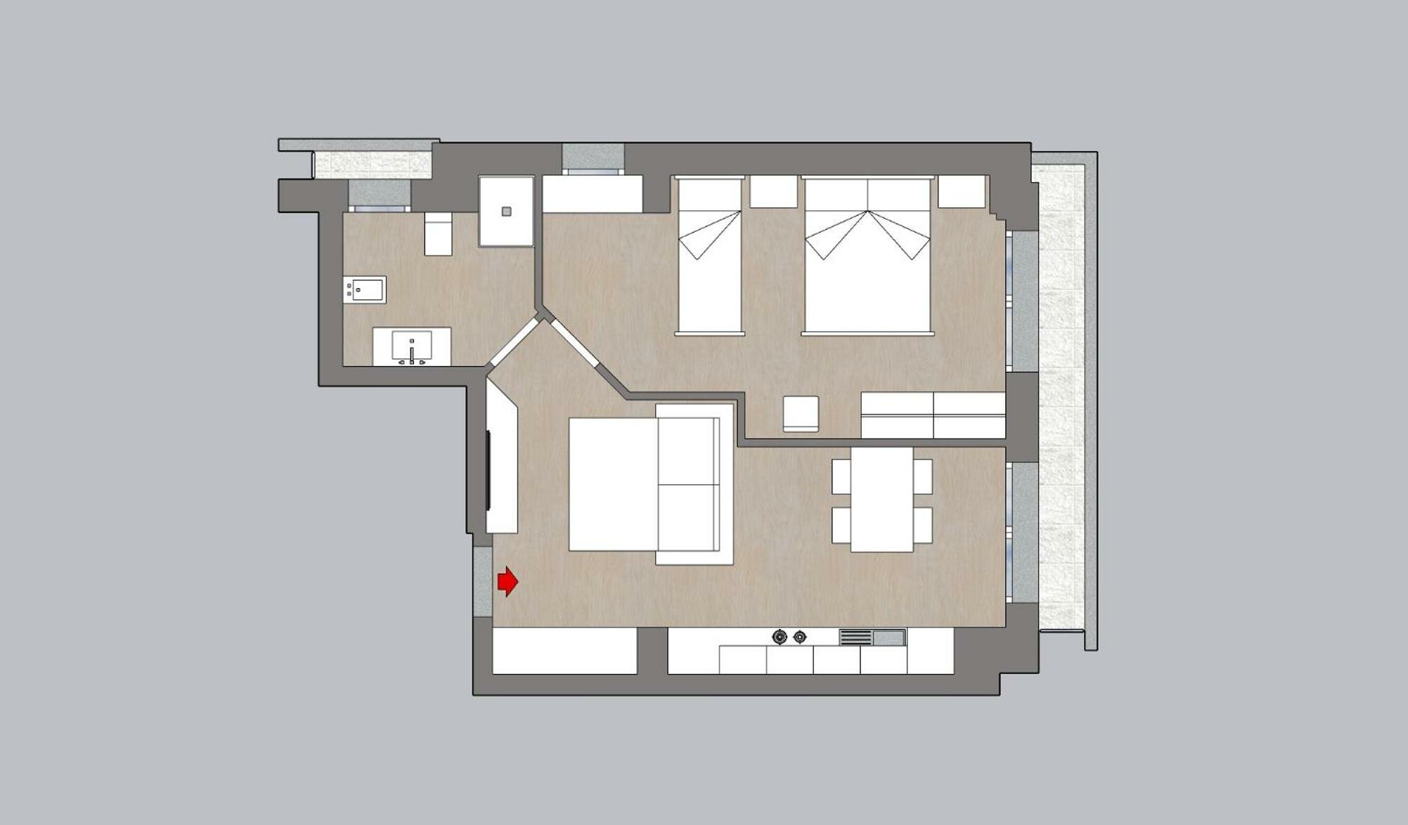 Apartment with Balcony