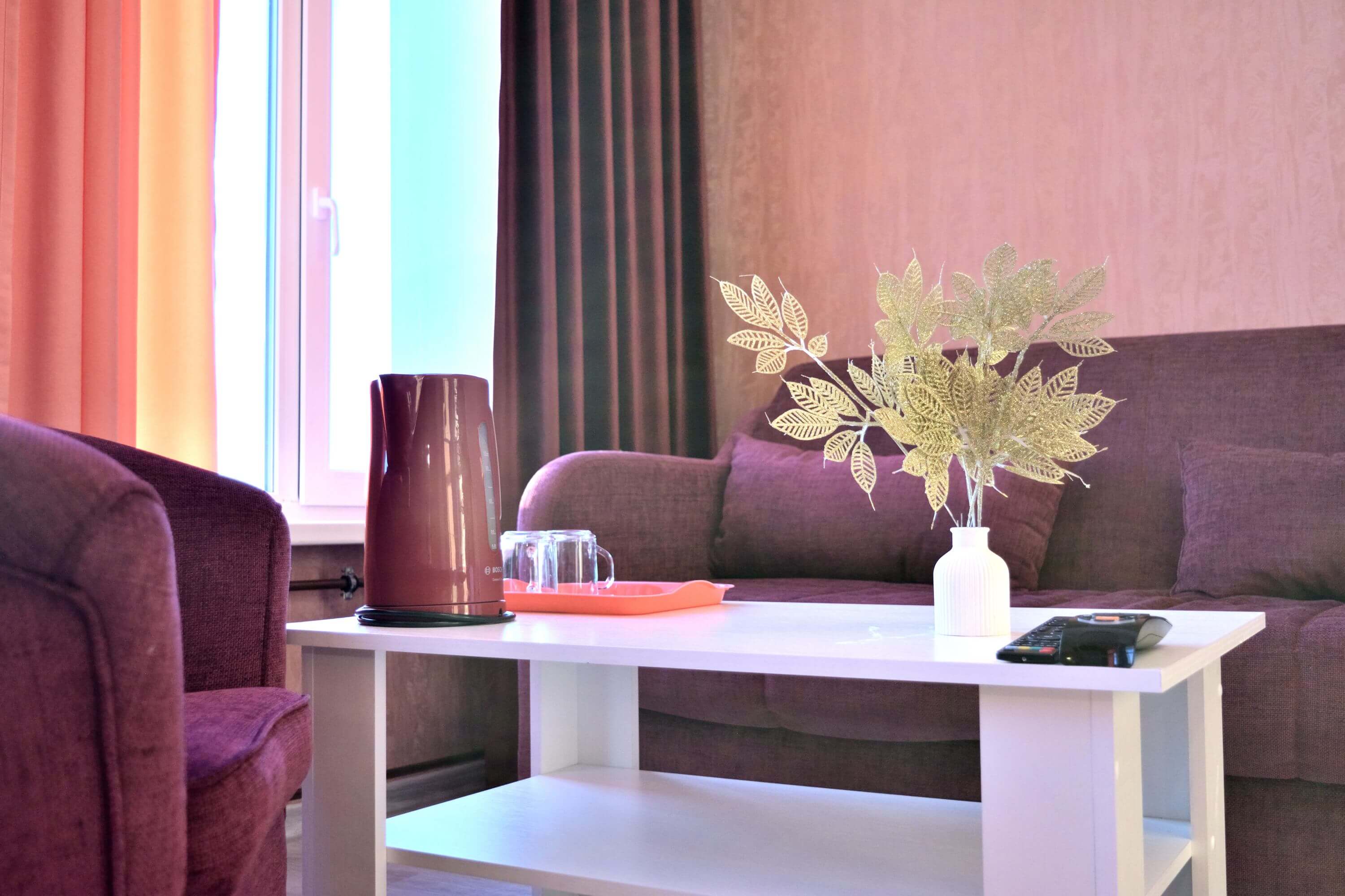 №9. Семейный номер с двуспальной кроватью, диваном и видом на Байкал