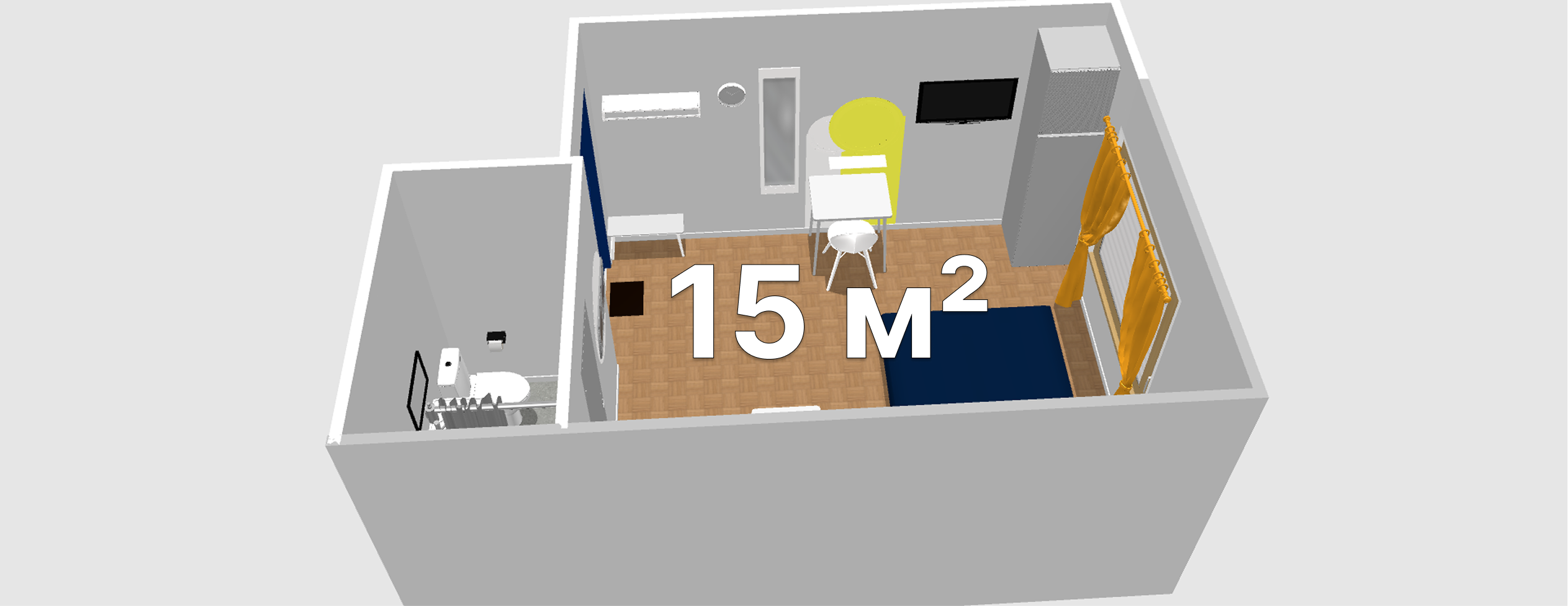 Двухместный гостиничный номер с кухней #2